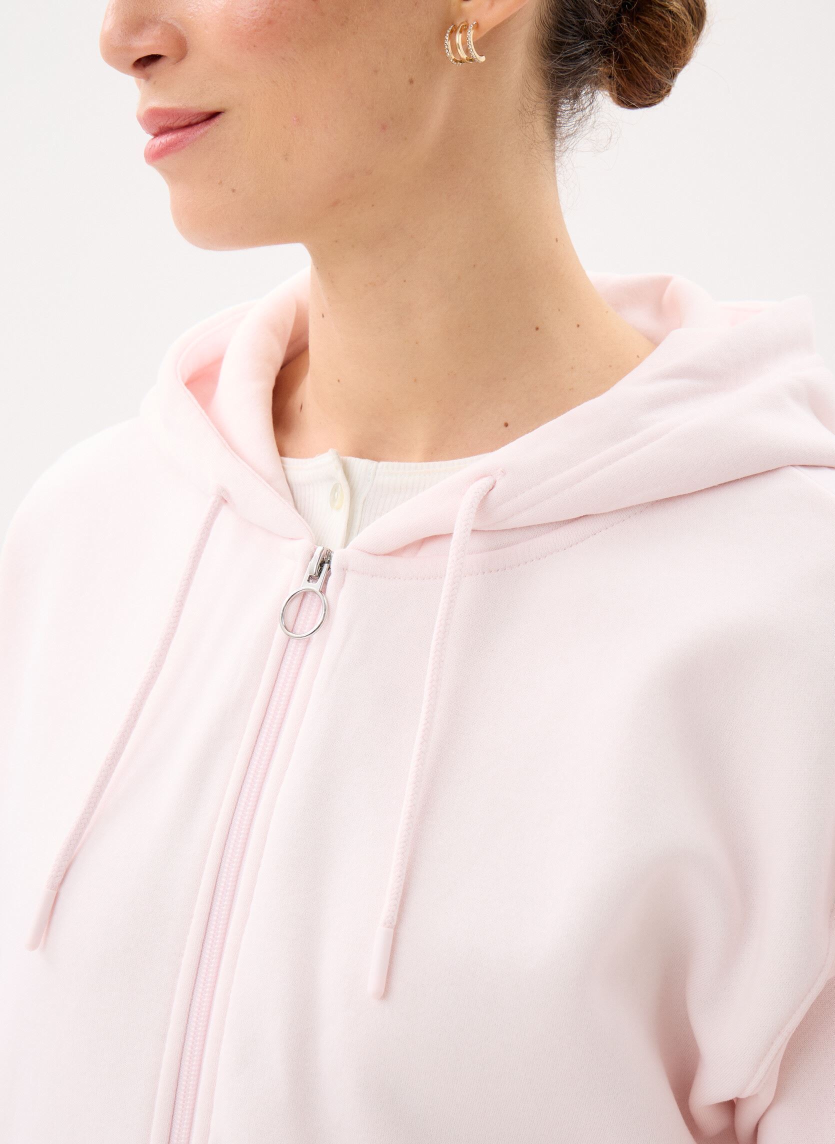 Sweaters met rits MZIPP sweatshirt dames roze MADE BY Sweaters met rits MZIPP sweatshirt dames roze Calcite