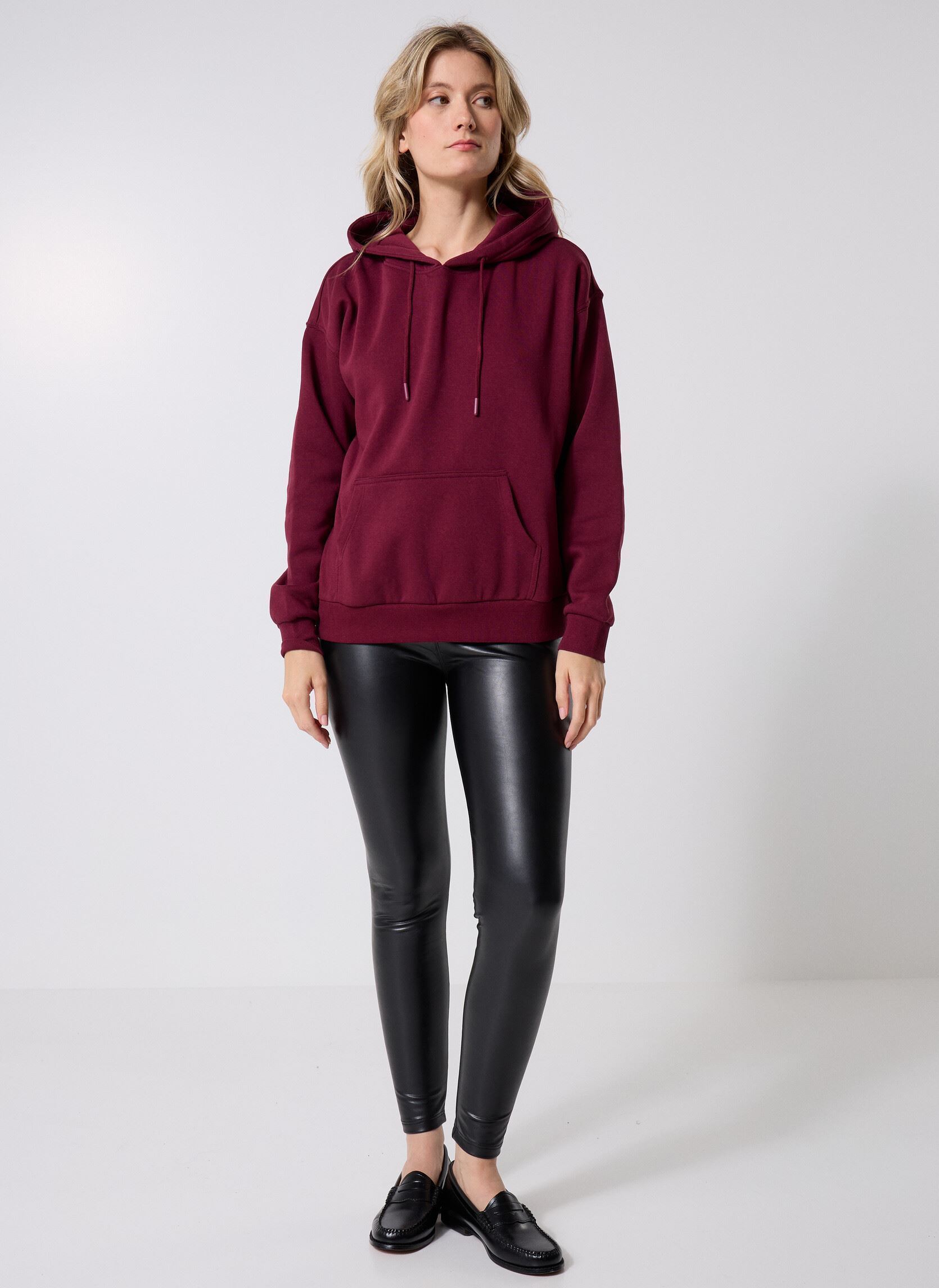 Sweaters met rits MHOODIE sweatshirt dames bordeaux MADE BY Sweaters met rits MHOODIE sweatshirt dames bordeaux MAROON BANNER