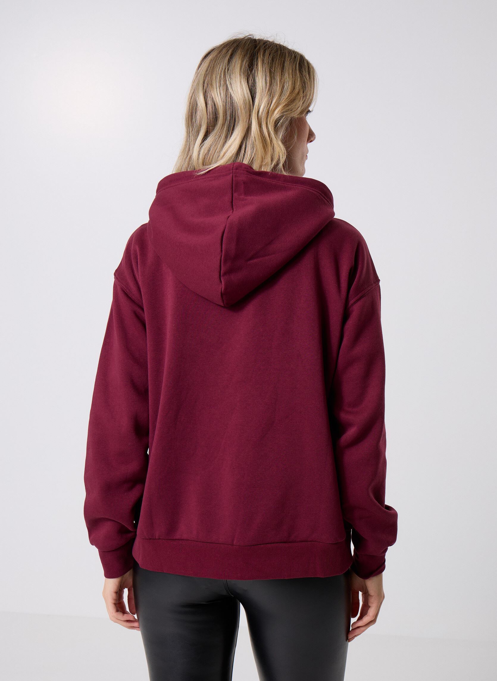 Sweaters met rits MHOODIE sweatshirt dames bordeaux MADE BY Sweaters met rits MHOODIE sweatshirt dames bordeaux MAROON BANNER