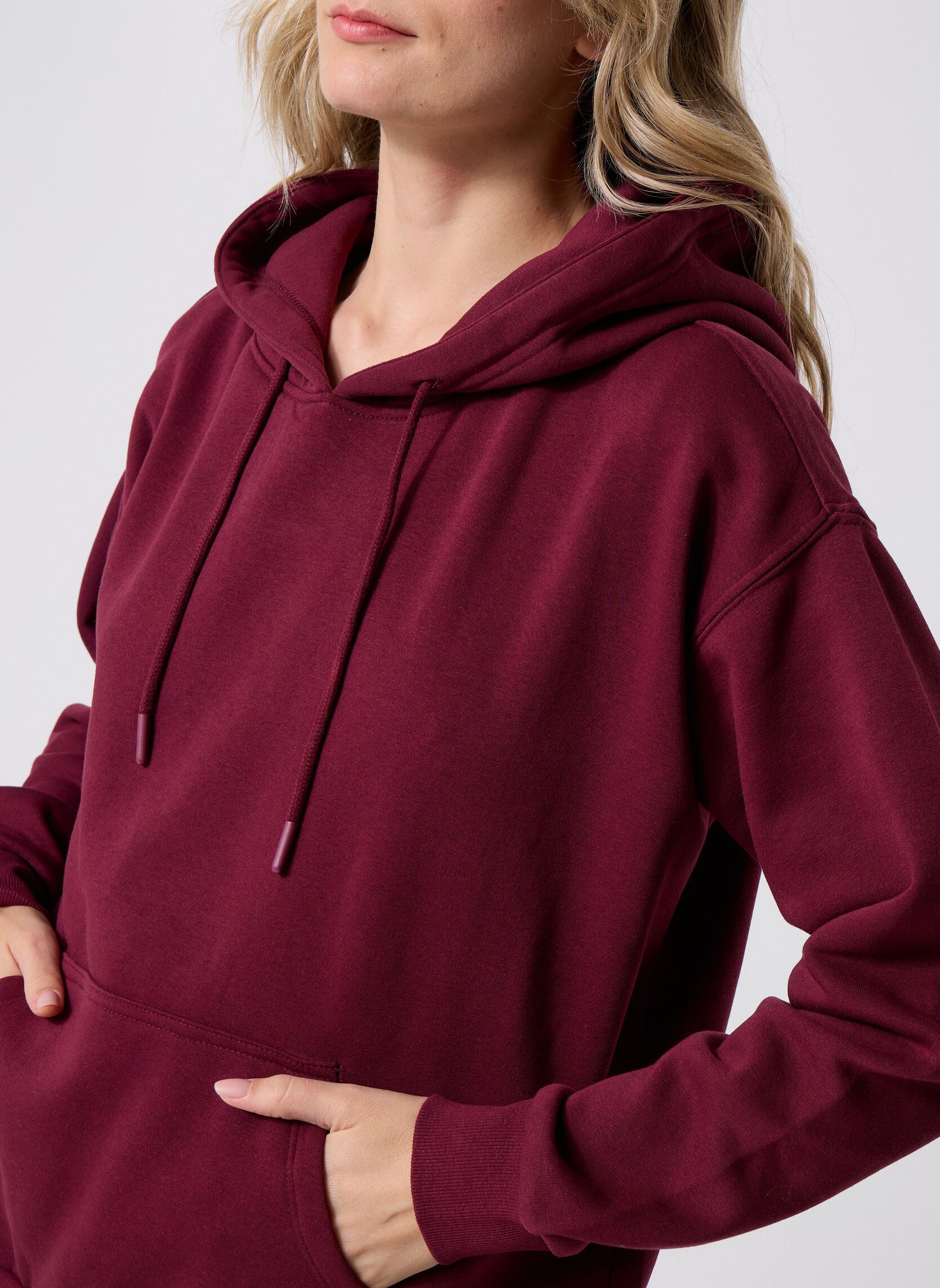 Sweaters met rits MHOODIE sweatshirt dames bordeaux MADE BY Sweaters met rits MHOODIE sweatshirt dames bordeaux MAROON BANNER