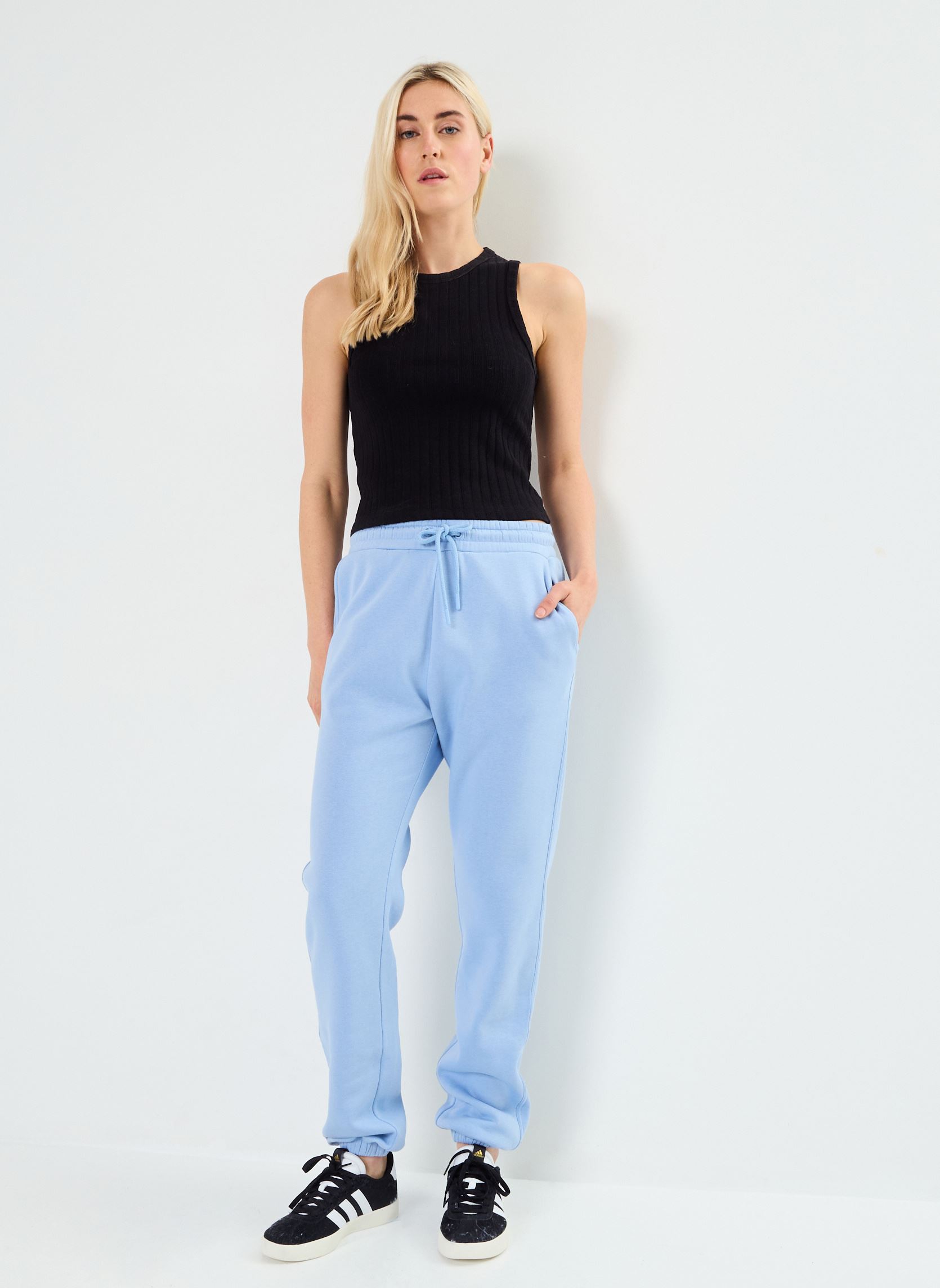 Bas de jogging PMOLLETON jogging femme bleu MADE BY Bas de jogging PMOLLETON jogging femme bleu Forever Blue