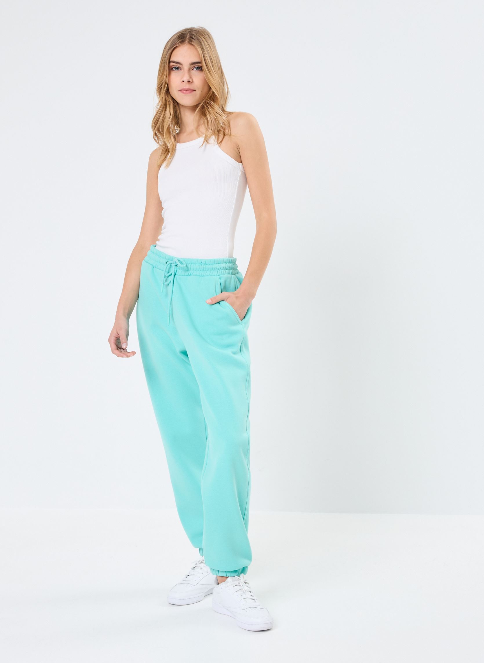Bas de jogging PMOLLETON jogging femme bleu MADE BY Bas de jogging PMOLLETON jogging femme bleu Pool Blue