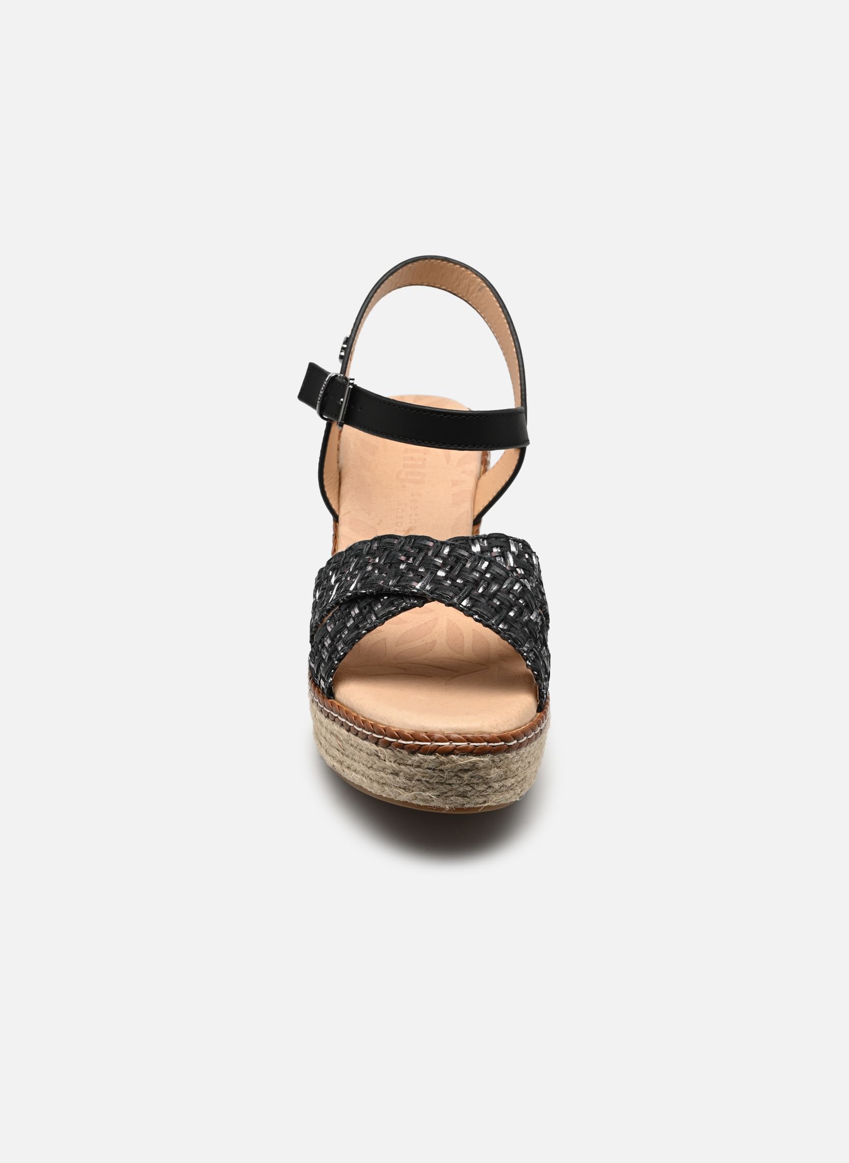 Sandales compensées et plateformes CLAIRE 51046 femme noir MTNG Sandales compensées et plateformes CLAIRE 51046 femme noir RAFFIA BRAID NEGRO