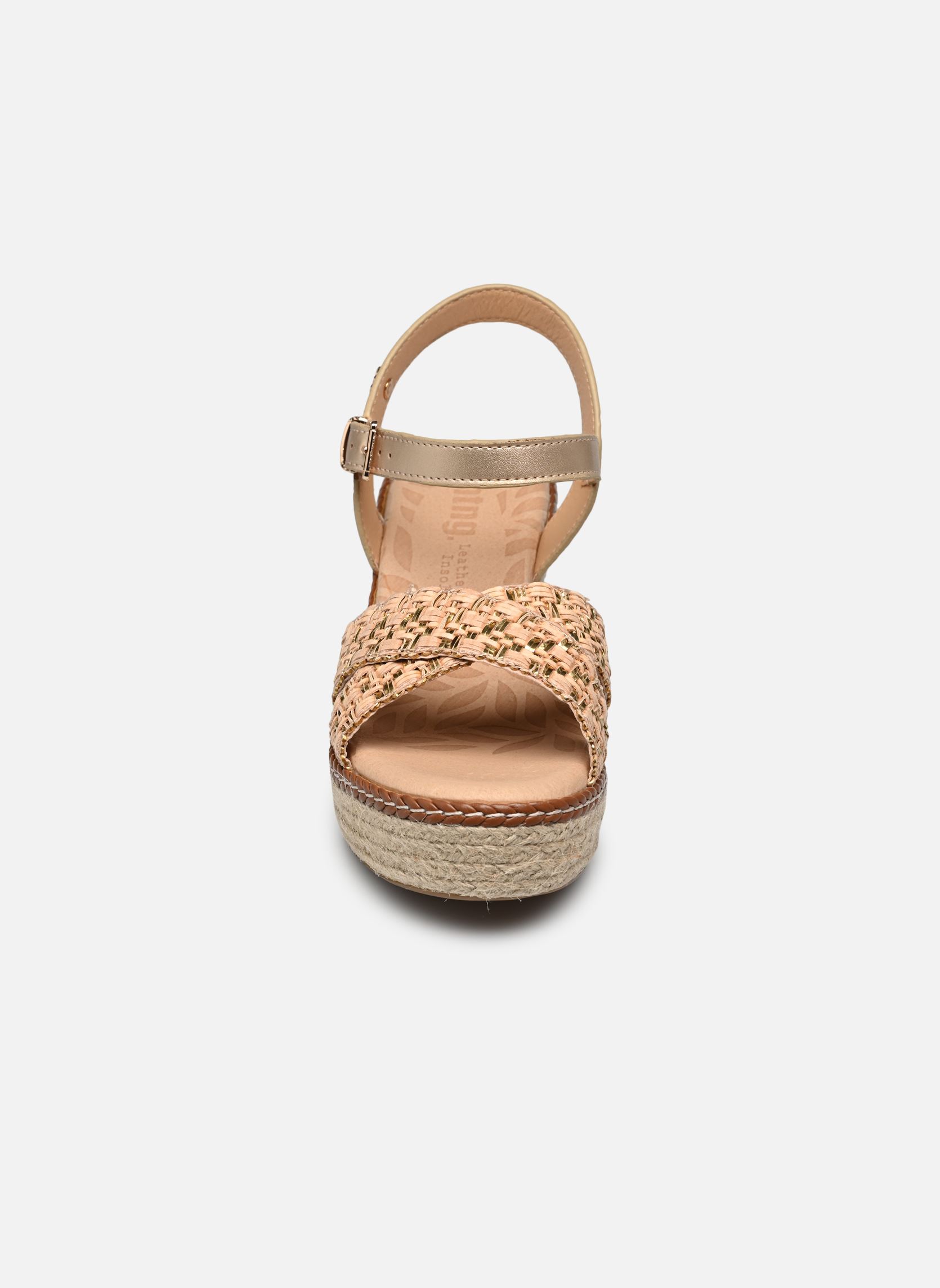 Sandales compensées et plateformes CLAIRE 51046 femme or et bronze MTNG Sandales compensées et plateformes CLAIRE 51046 femme or et bronze SPECIAL RAFFIA BRAID ARENA