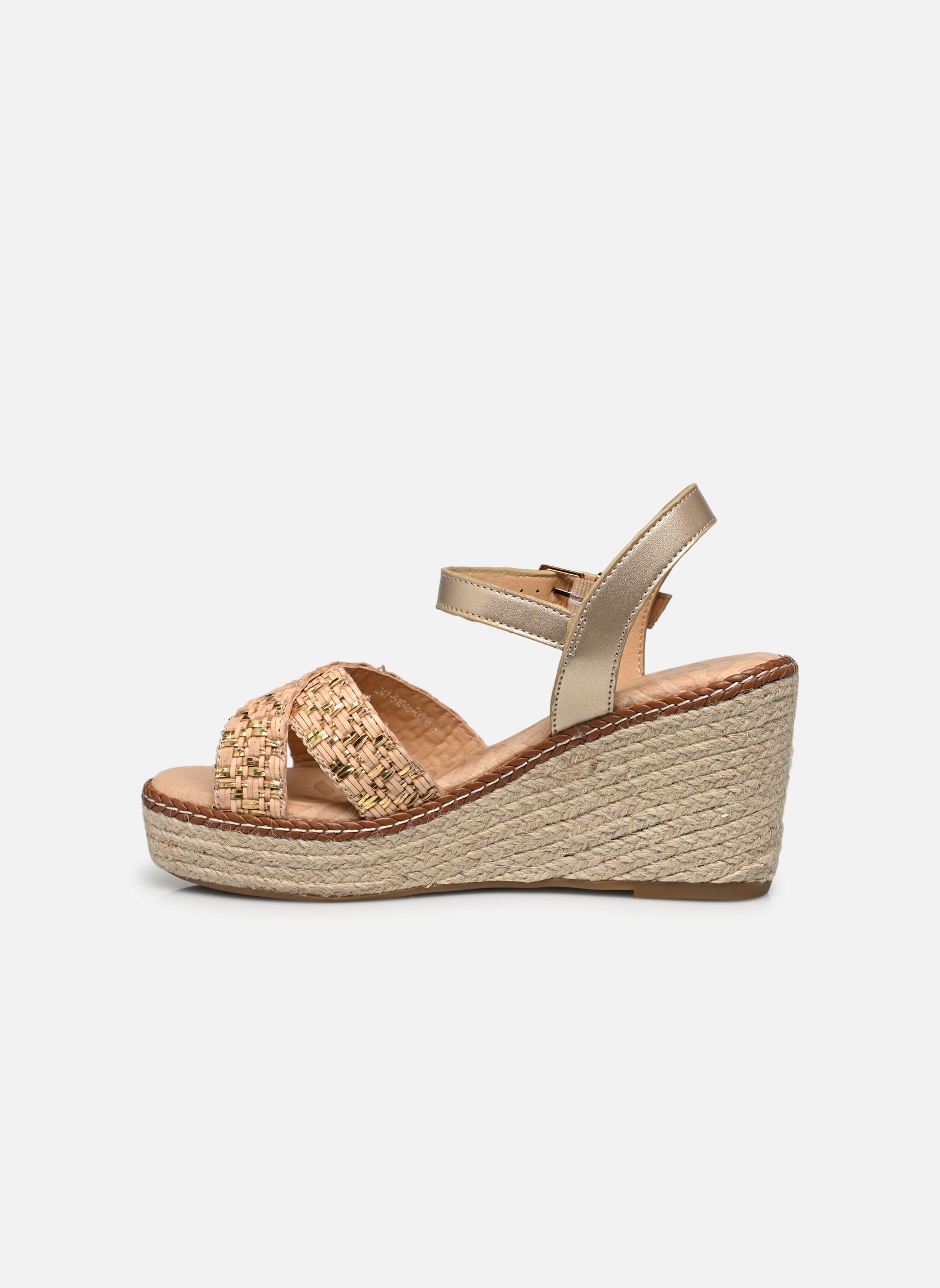 Sandales compensées et plateformes CLAIRE 51046 femme or et bronze MTNG Sandales compensées et plateformes CLAIRE 51046 femme or et bronze SPECIAL RAFFIA BRAID ARENA