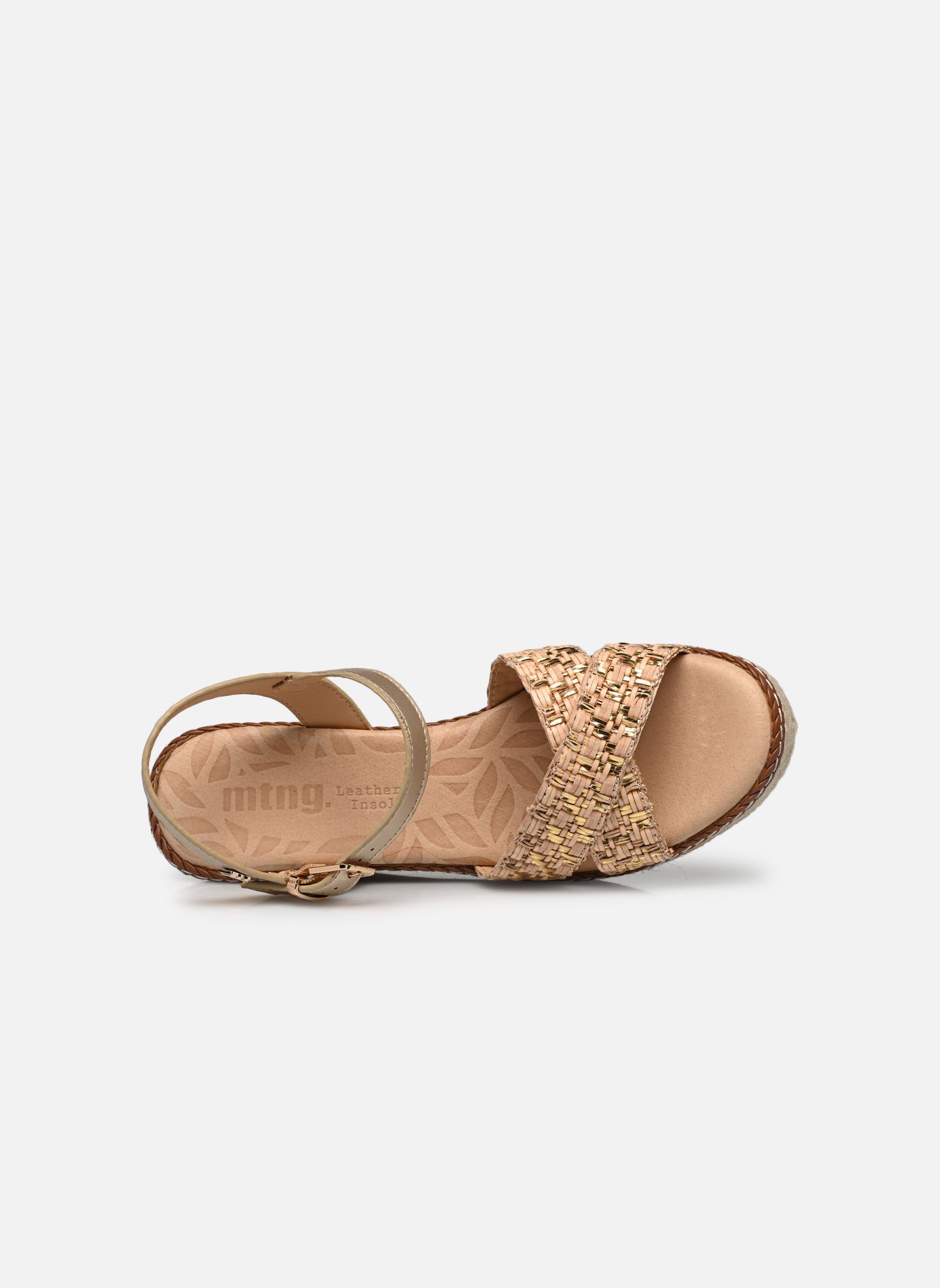 Sandales compensées et plateformes CLAIRE 51046 femme or et bronze MTNG Sandales compensées et plateformes CLAIRE 51046 femme or et bronze SPECIAL RAFFIA BRAID ARENA