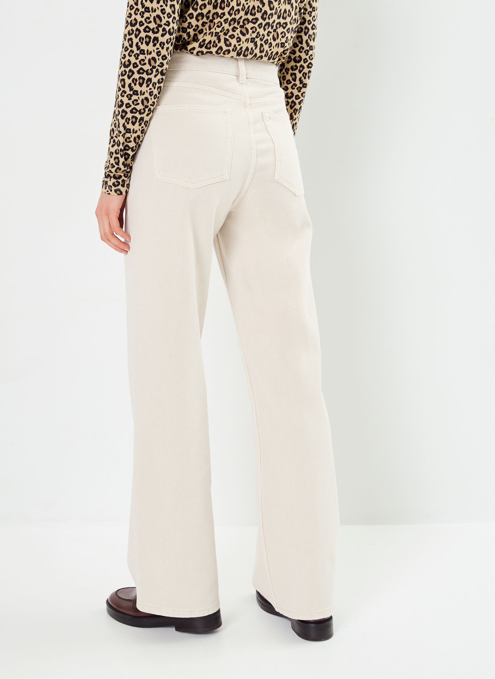 Wijde jeans / Flared Jeans PWIDEB dames wit MADE BY Wijde jeans / Flared Jeans PWIDEB dames wit WHITE SWAN