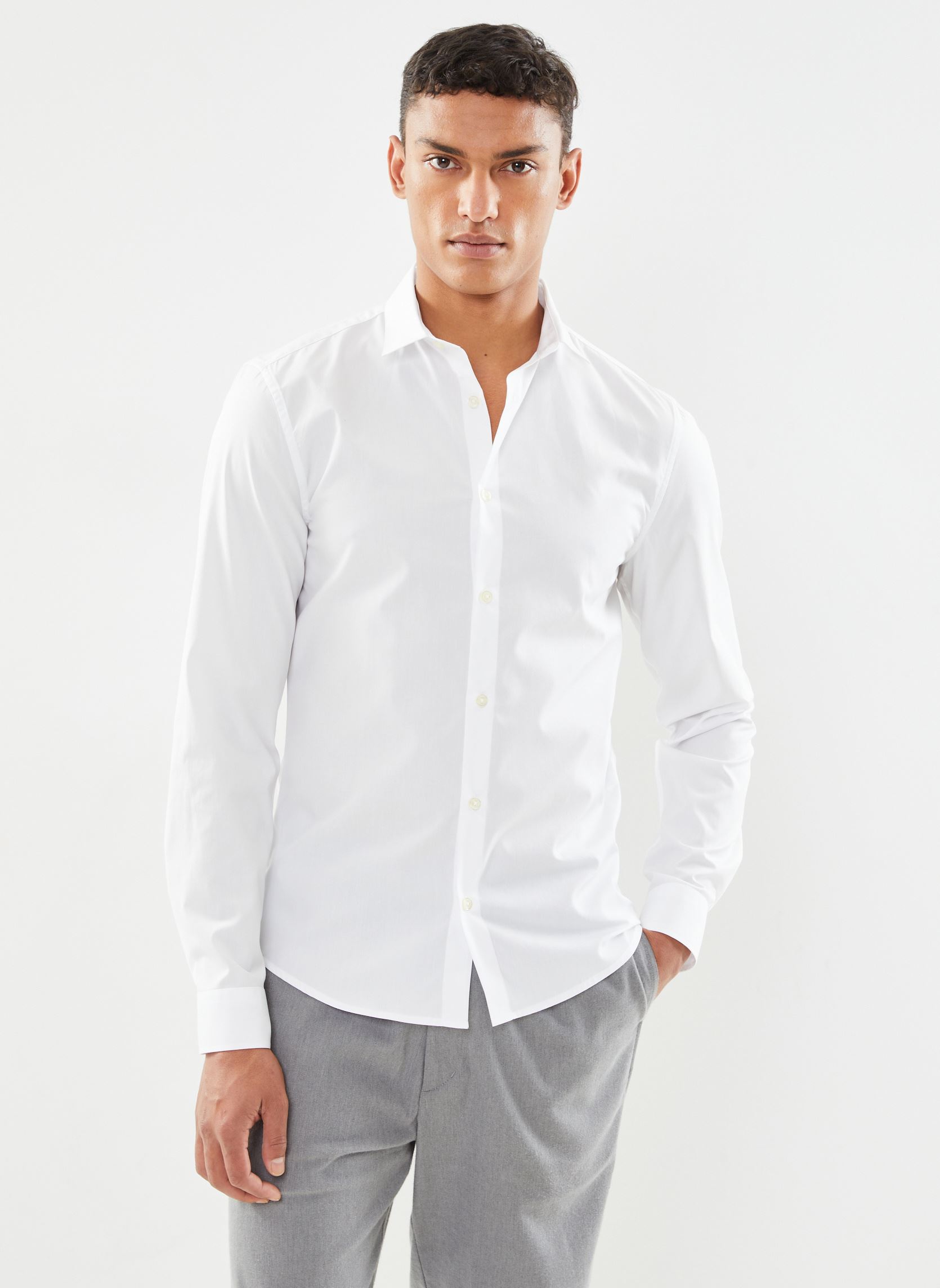 Hemden BARRY2 heren wit Marvin&Co Hemden BARRY2 heren wit BLANC