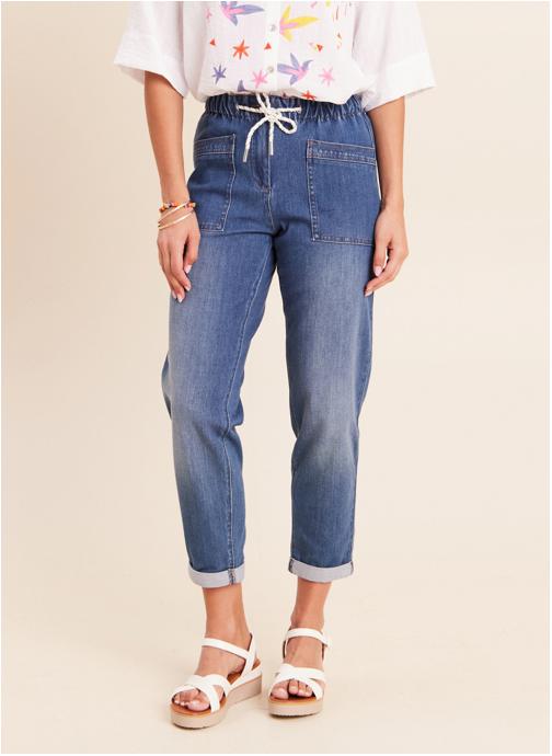 Bréal Jeans droit PEBATJ femme bleu