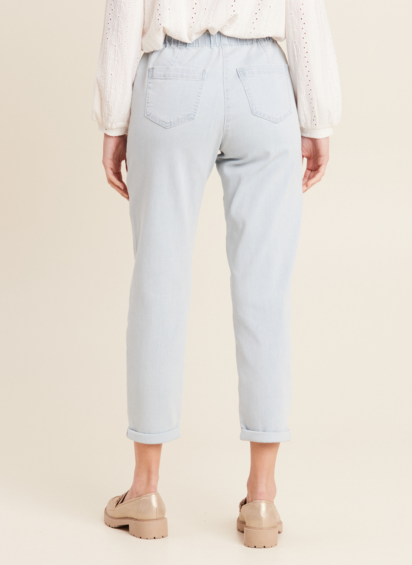 Jeans droit PEBATJ femme bleu Bréal Jeans droit PEBATJ femme bleu Bleu clair