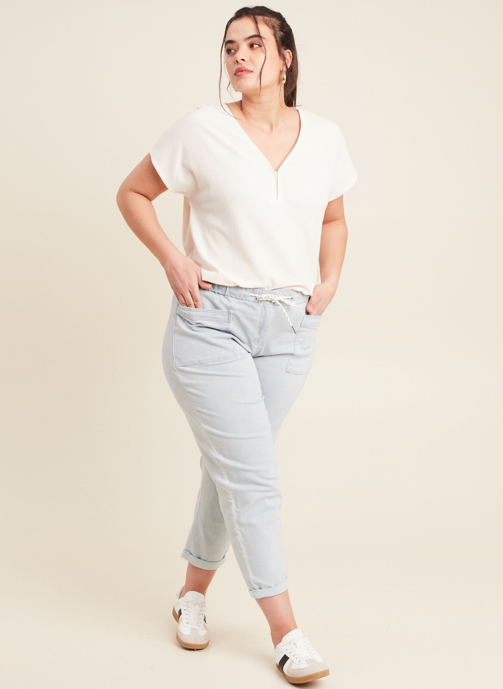 Jeans droit PEBATJ femme bleu Bréal Jeans droit PEBATJ femme bleu Bleu clair