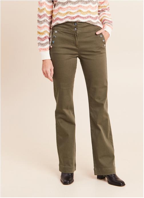 Bréal Pantalons droit PEVOILIERF femme vert