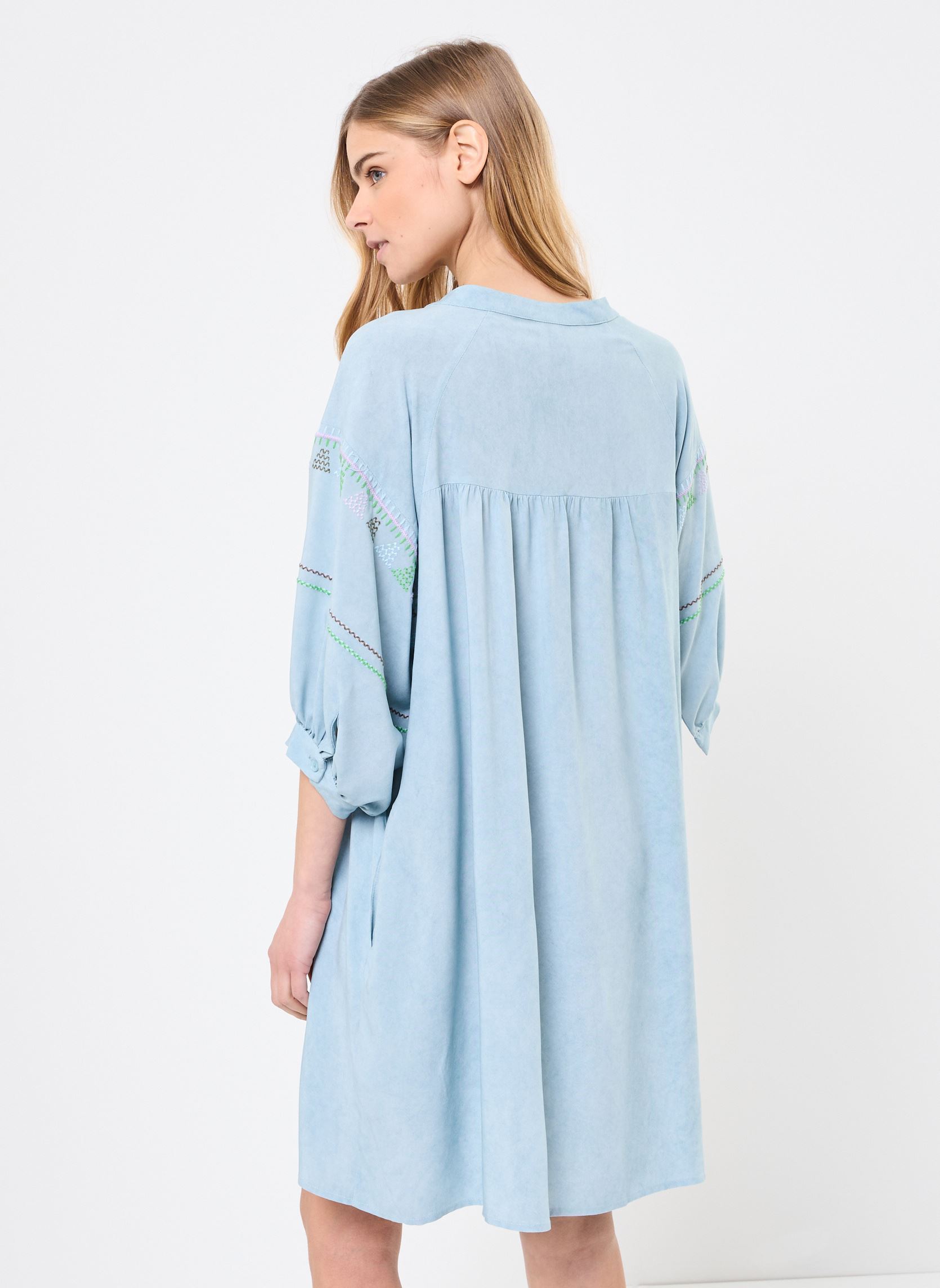 Jurken Greta dames blauw Orféo Jurken Greta dames blauw BLEU