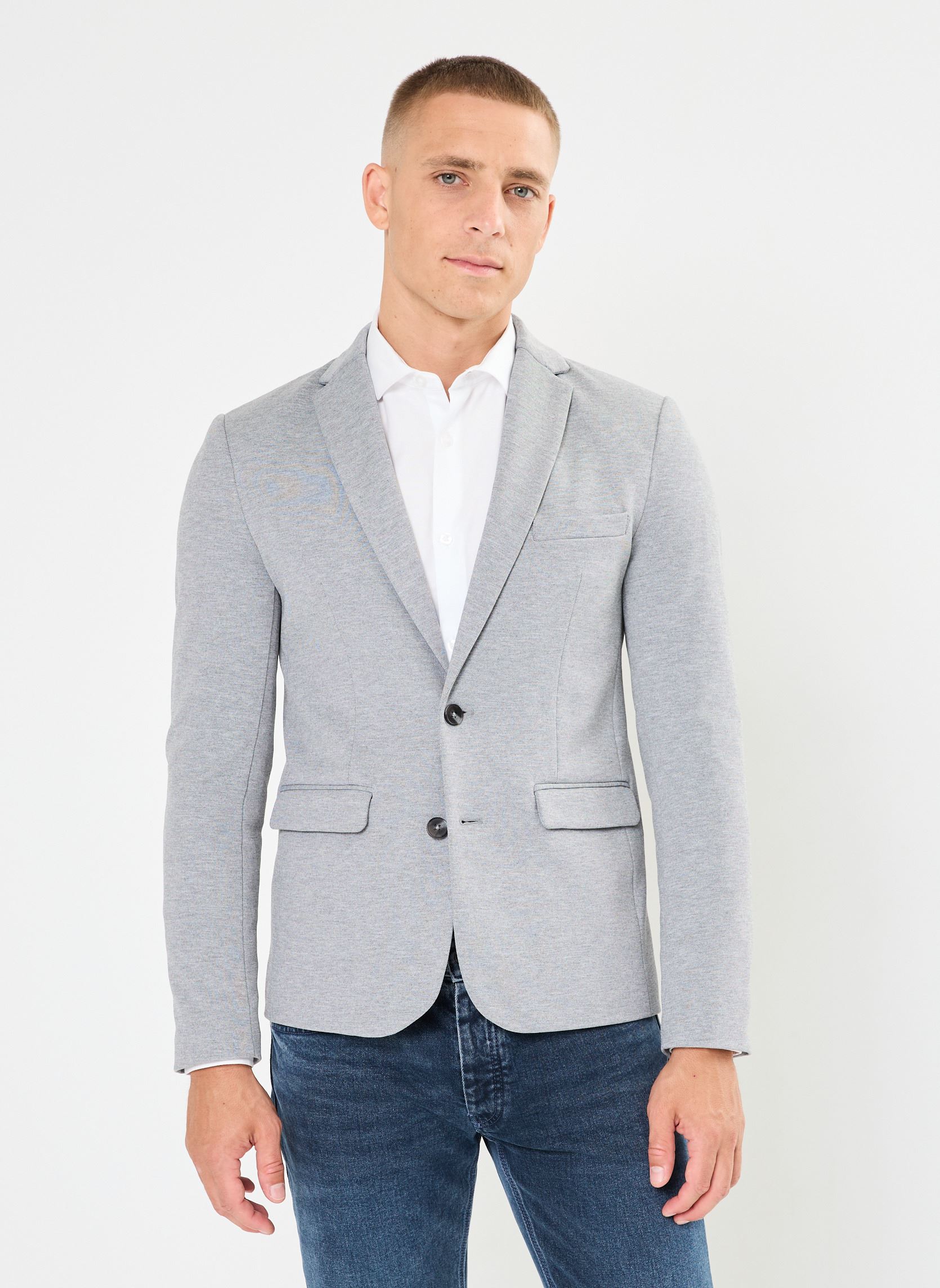 Kostuumvesten VALERIAN heren grijs Marvin&Co Kostuumvesten VALERIAN heren grijs GRIS CHINE MOYEN