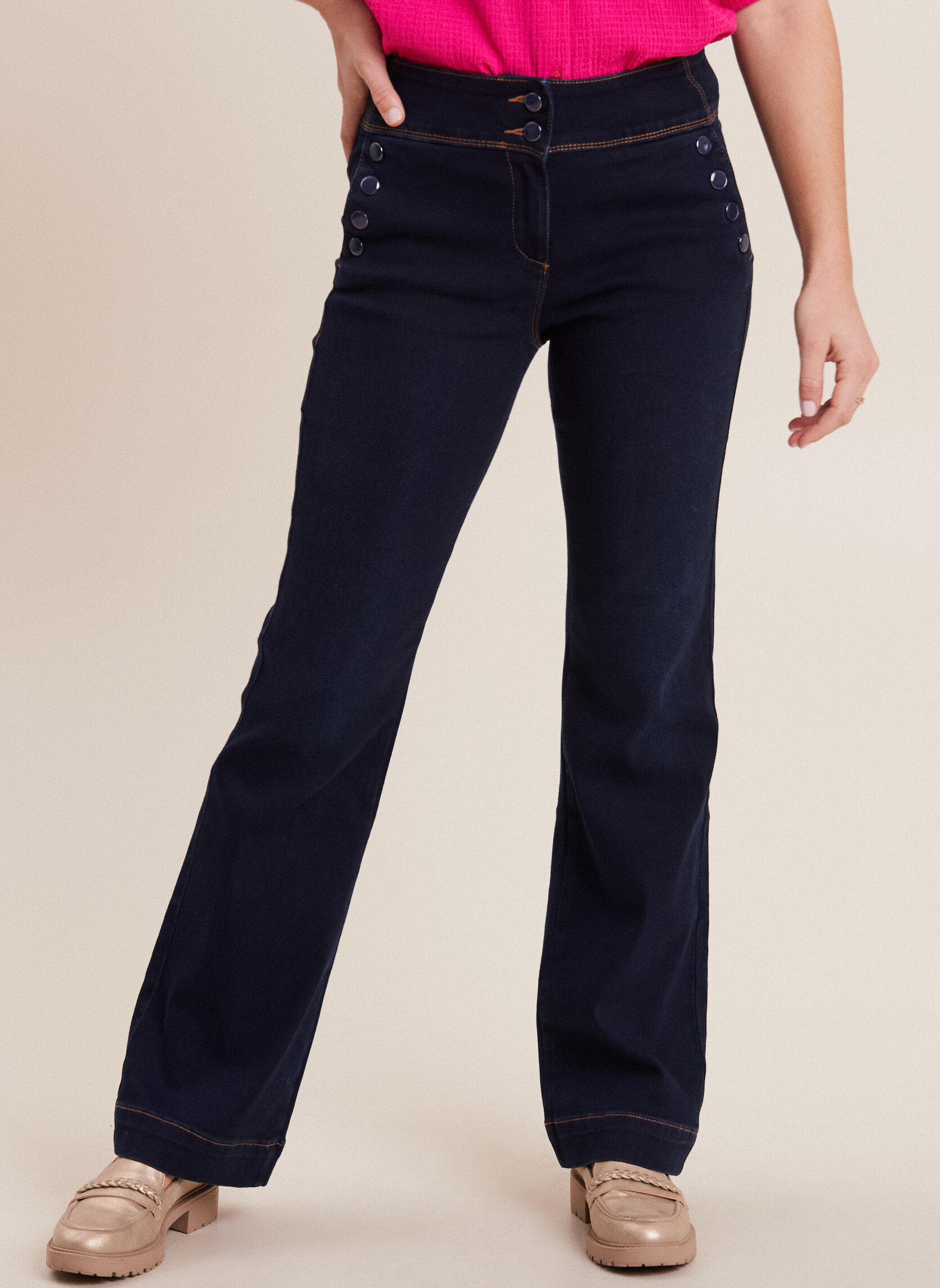 Jeans droit PEVOILIER femme bleu Bréal Jeans droit PEVOILIER femme bleu Bleu