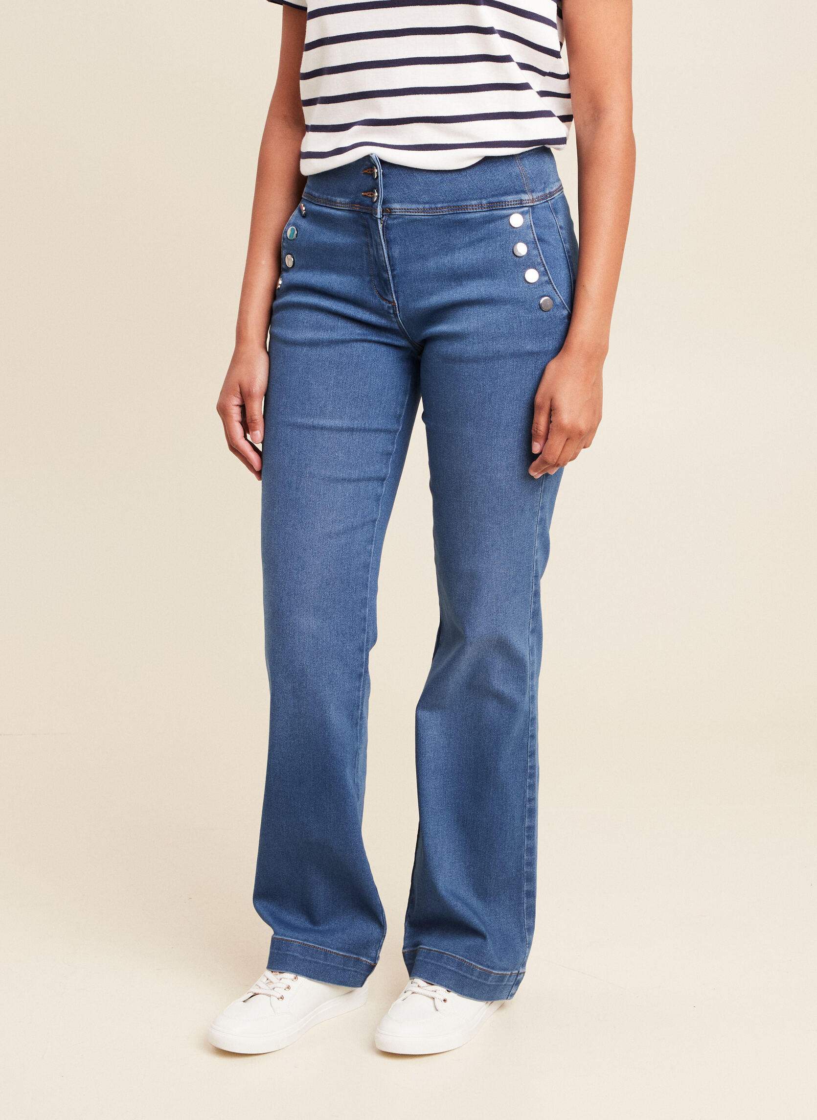 Jeans droit PEVOILIER femme bleu Bréal Jeans droit PEVOILIER femme bleu Bleu foncé
