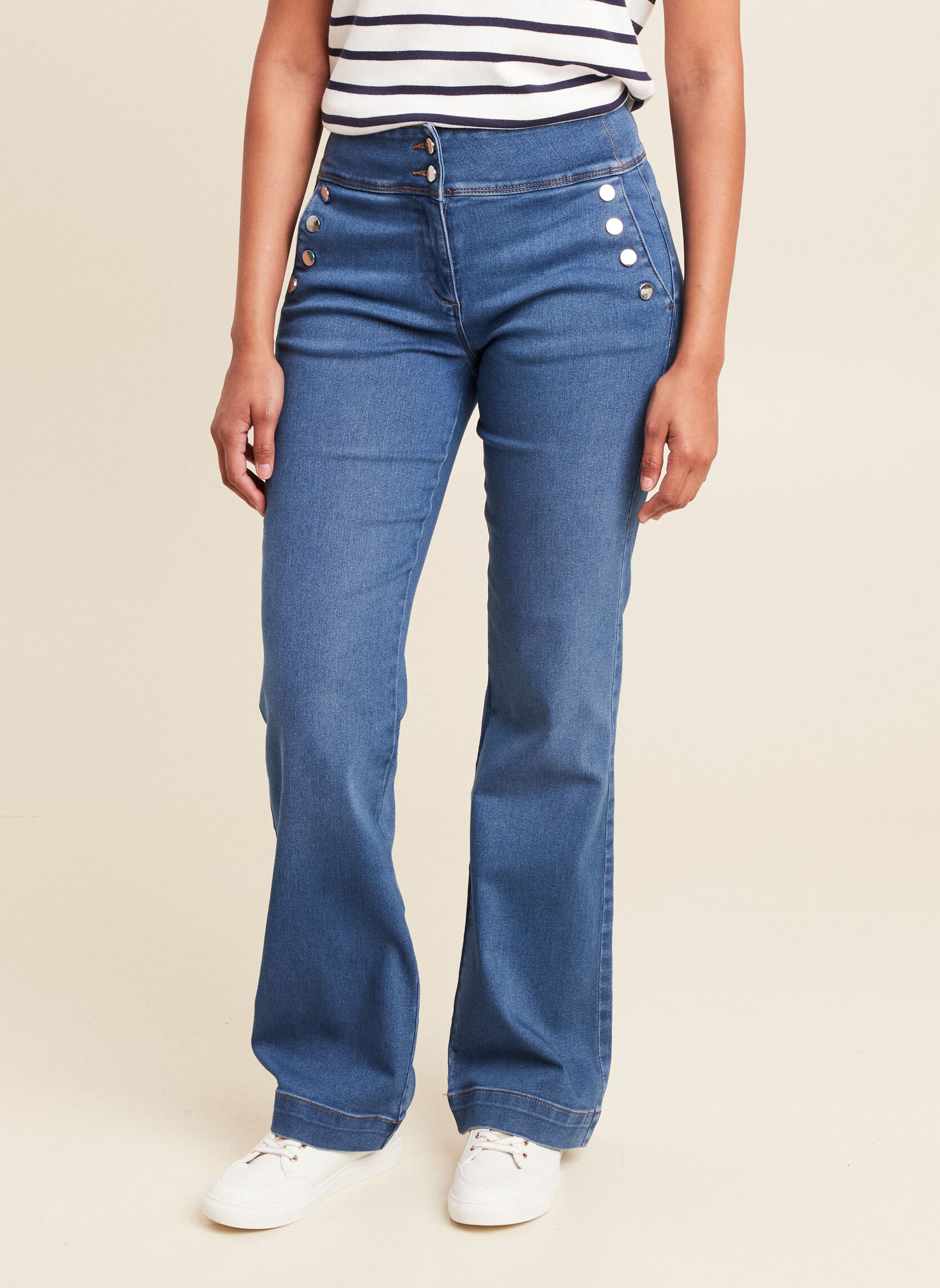 Jeans droit PEVOILIER femme bleu Bréal Jeans droit PEVOILIER femme bleu Bleu foncé