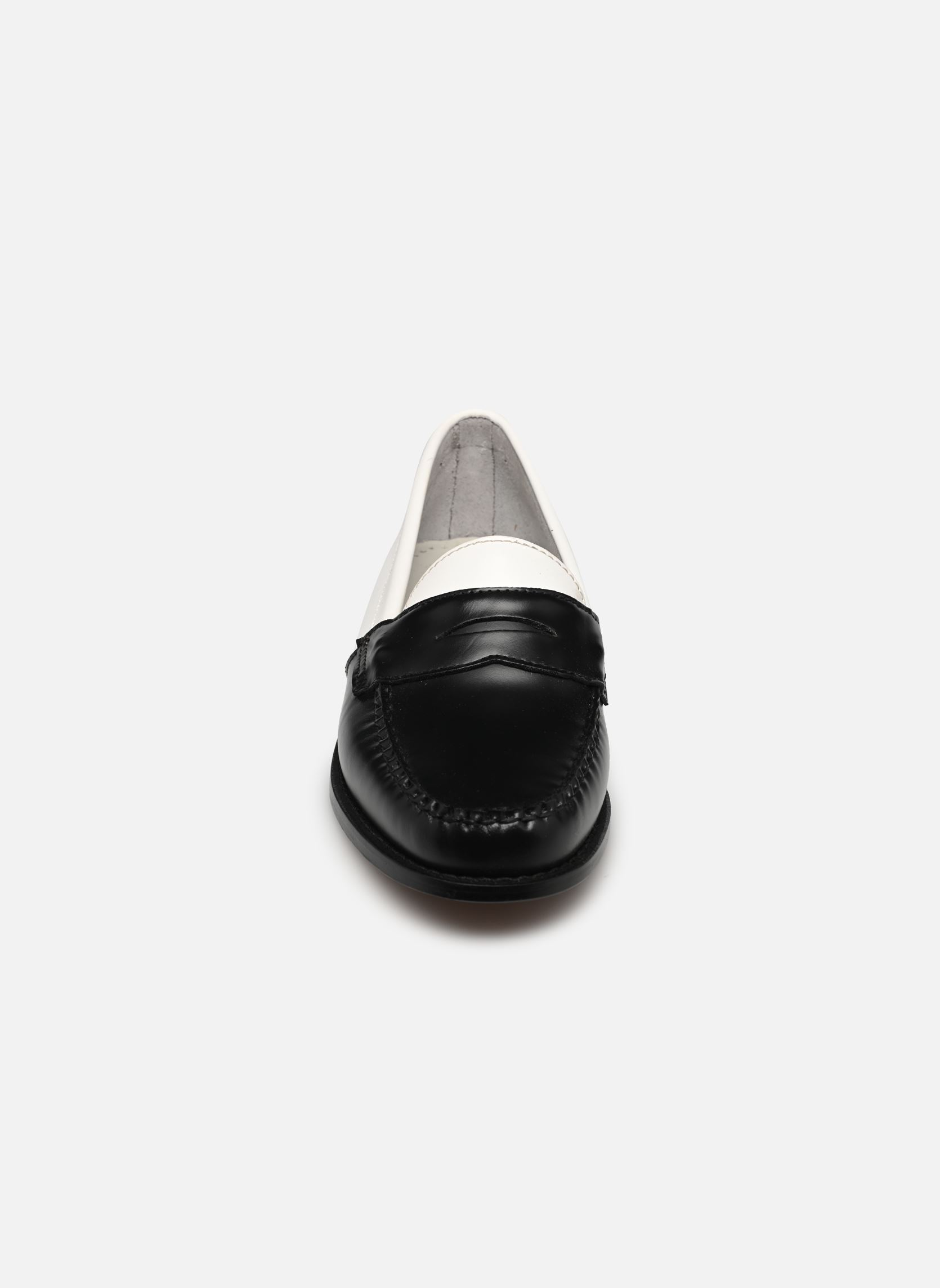 Mocassins Weejun WMN Penny Two Tone femme blanc G.H. Bass Mocassins Weejun WMN Penny Two Tone femme blanc WHITE LTHR W/BLACK