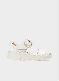 Sandales Sandales à semelles compensées cuir MARINA femme blanc