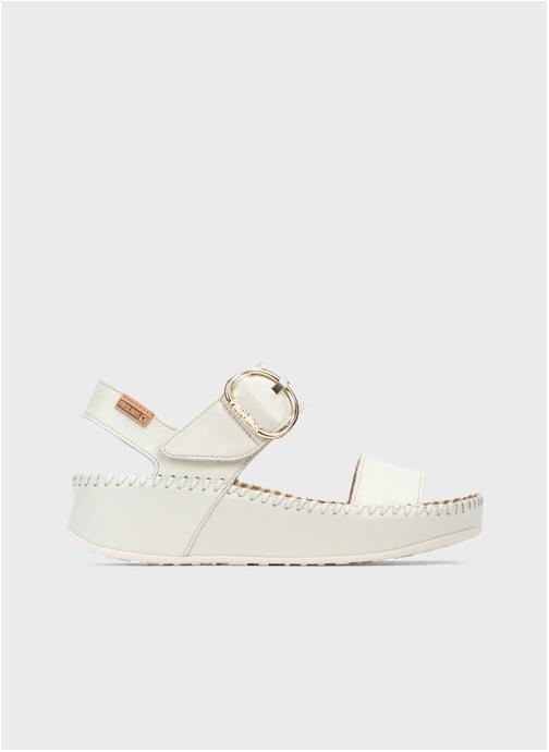 Pikolinos Sandales Sandales à semelles compensées cuir MARINA femme blanc