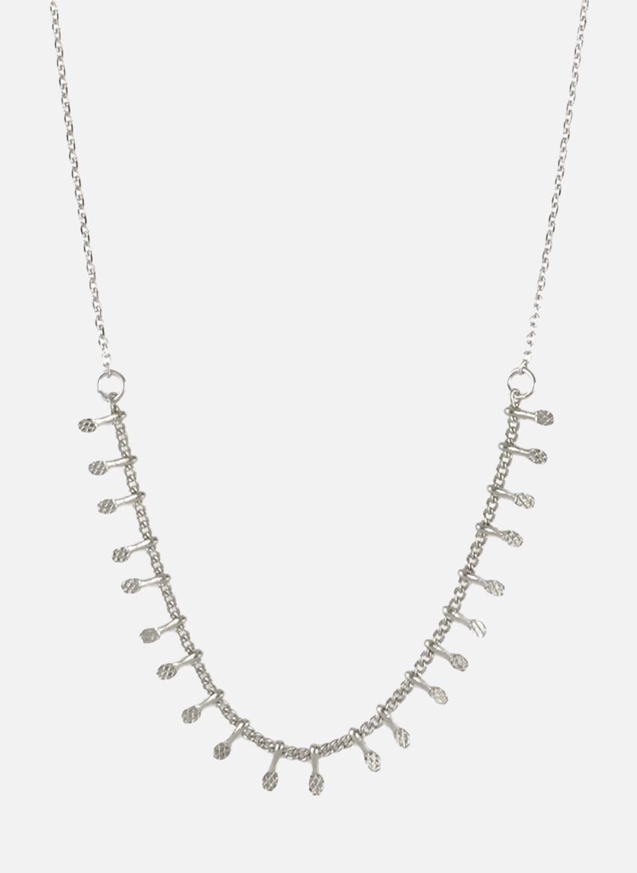 Collier Femme Argenté En Inox - Longueur 41-45 Cm, Simple Et Élégant, Neuf