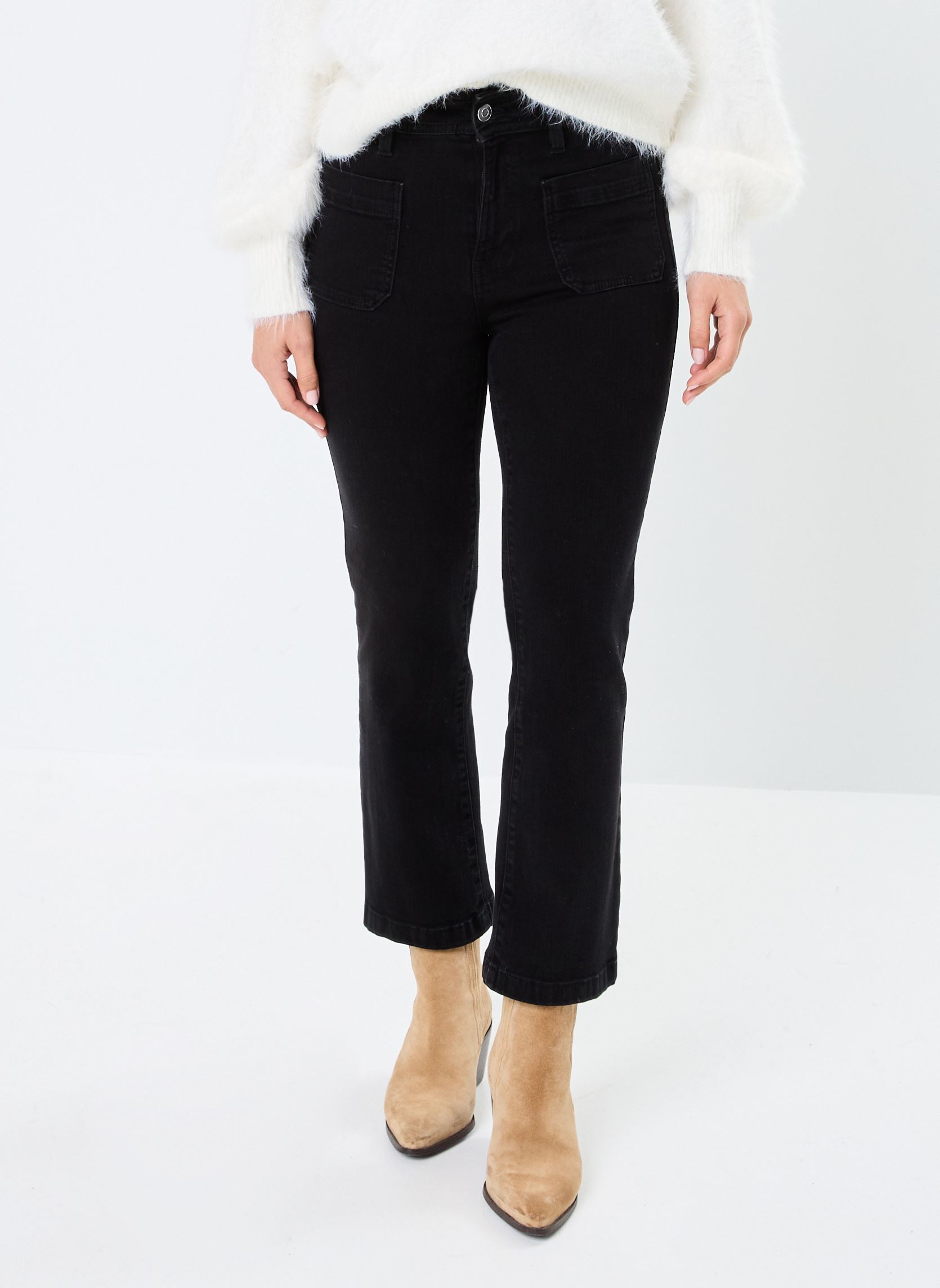 Flared jeans PBOBBY dames zwart Georgia Rose Flared jeans PBOBBY dames zwart DENIM BLACK