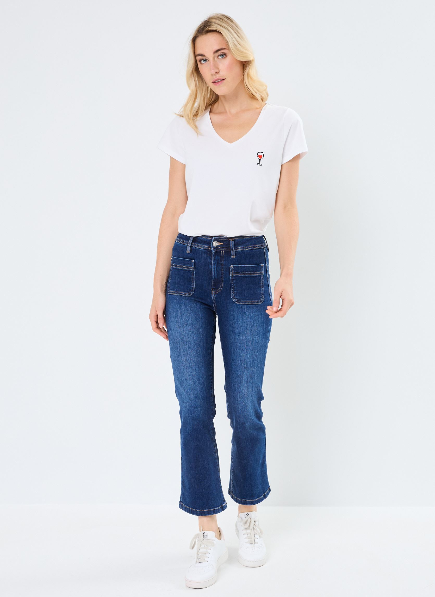 Flared jeans PBOBBY dames blauw Georgia Rose Flared jeans PBOBBY dames blauw DENIM BRUT