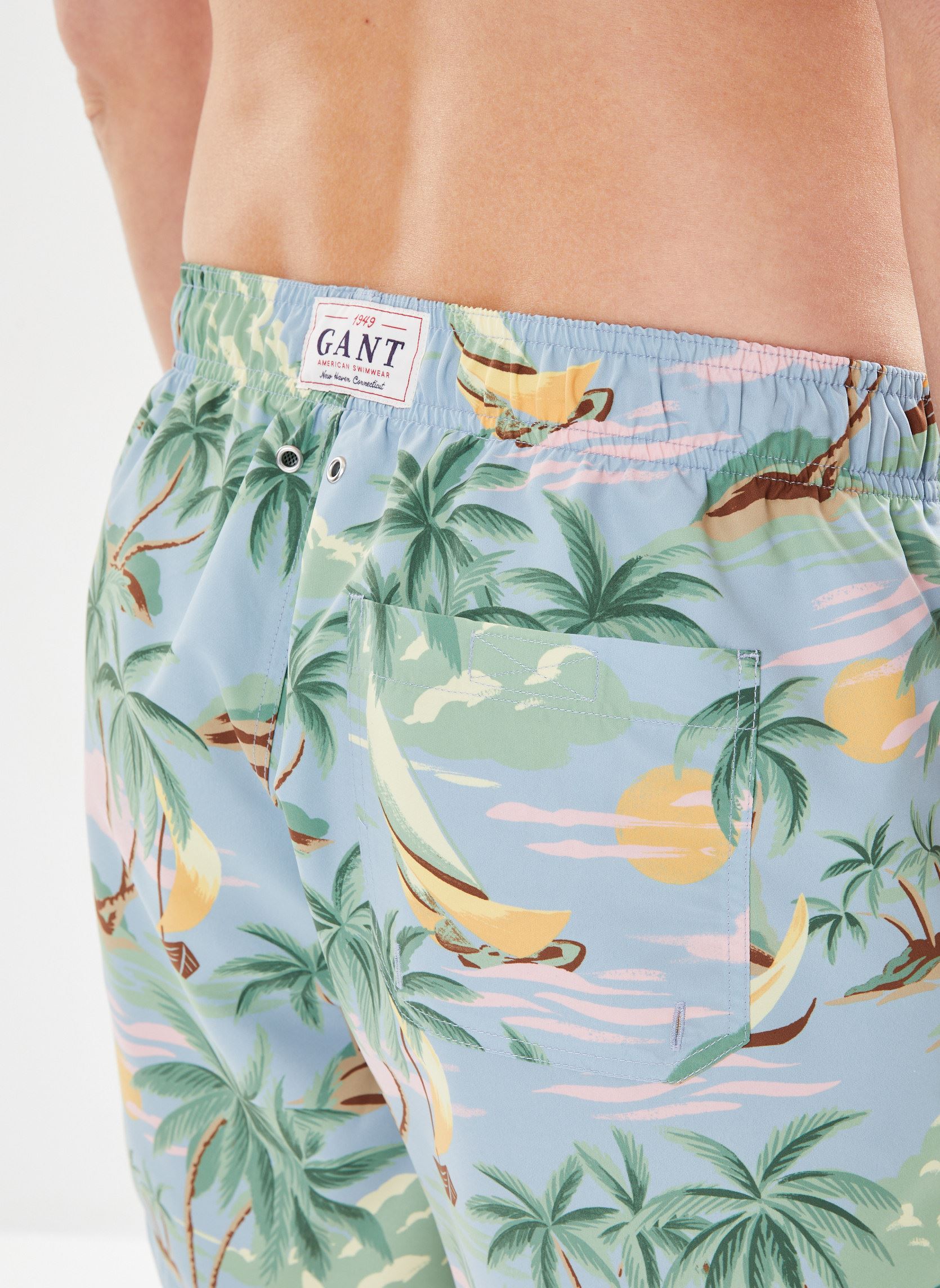 Shorts de bain Hawaii Print Swim Shorts homme bleu GANT Shorts de bain Hawaii Print Swim Shorts homme bleu INDIGO MOYEN