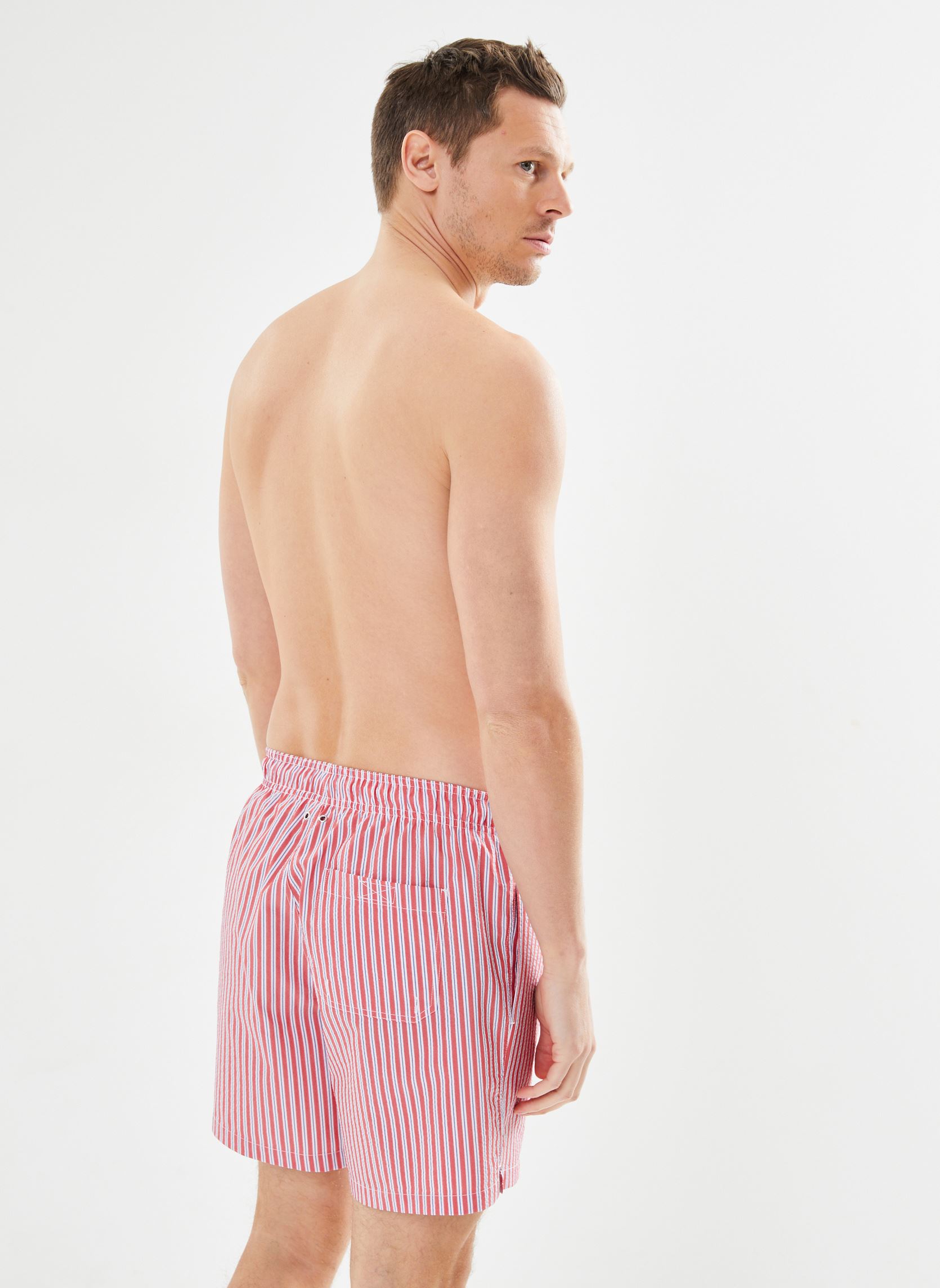 Zwemshorts Seersucker Swim Shorts heren rood GANT Zwemshorts Seersucker Swim Shorts heren rood ROUGE VIF