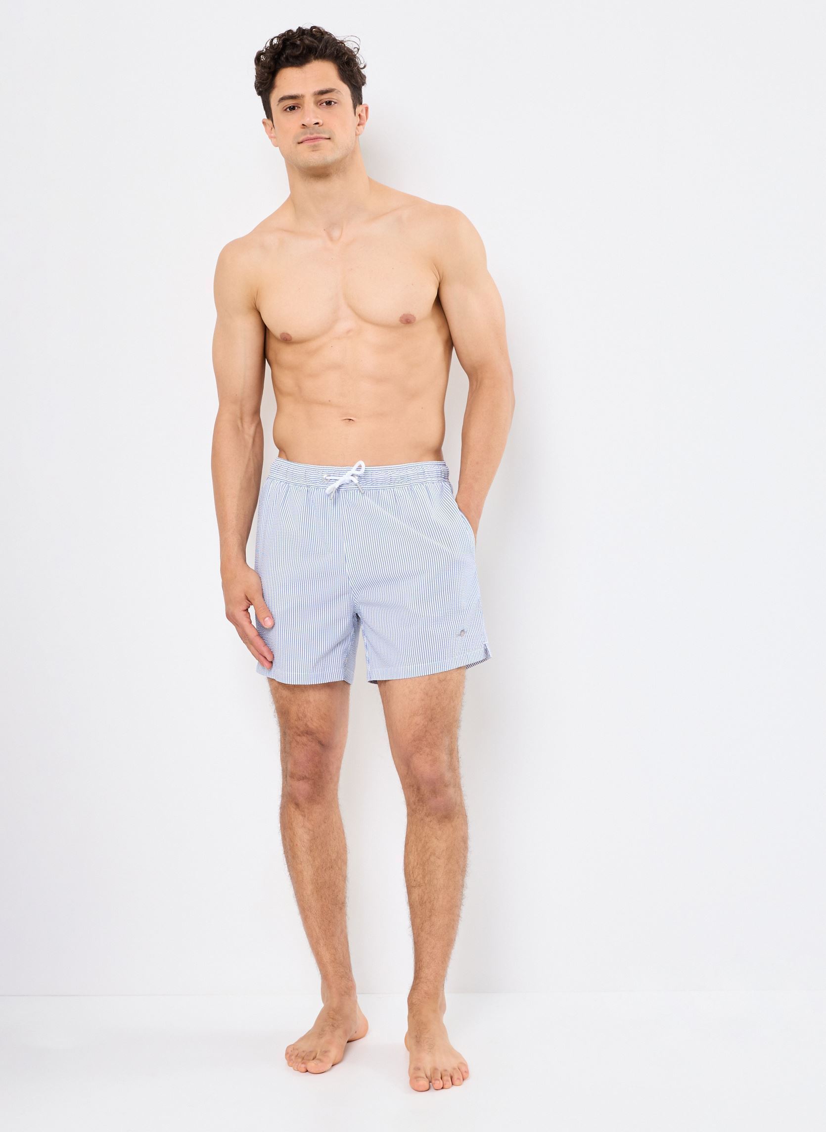 Shorts de bain Seersucker Swim Shorts homme bleu GANT Shorts de bain Seersucker Swim Shorts homme bleu BLEU ARMEE