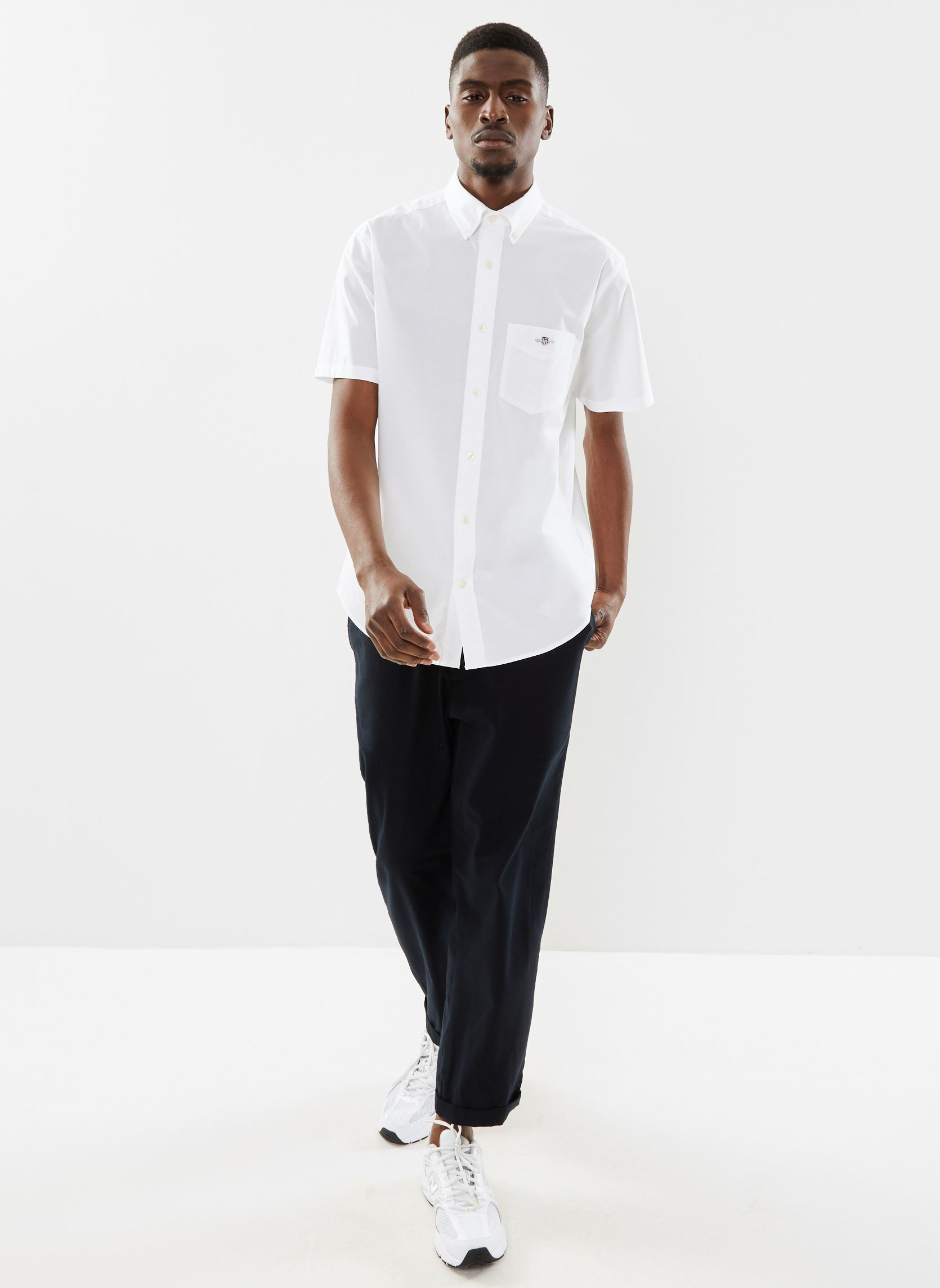 Chemises Reg Poplin Ss Shirt homme blanc GANT Chemises Reg Poplin Ss Shirt homme blanc BLANC