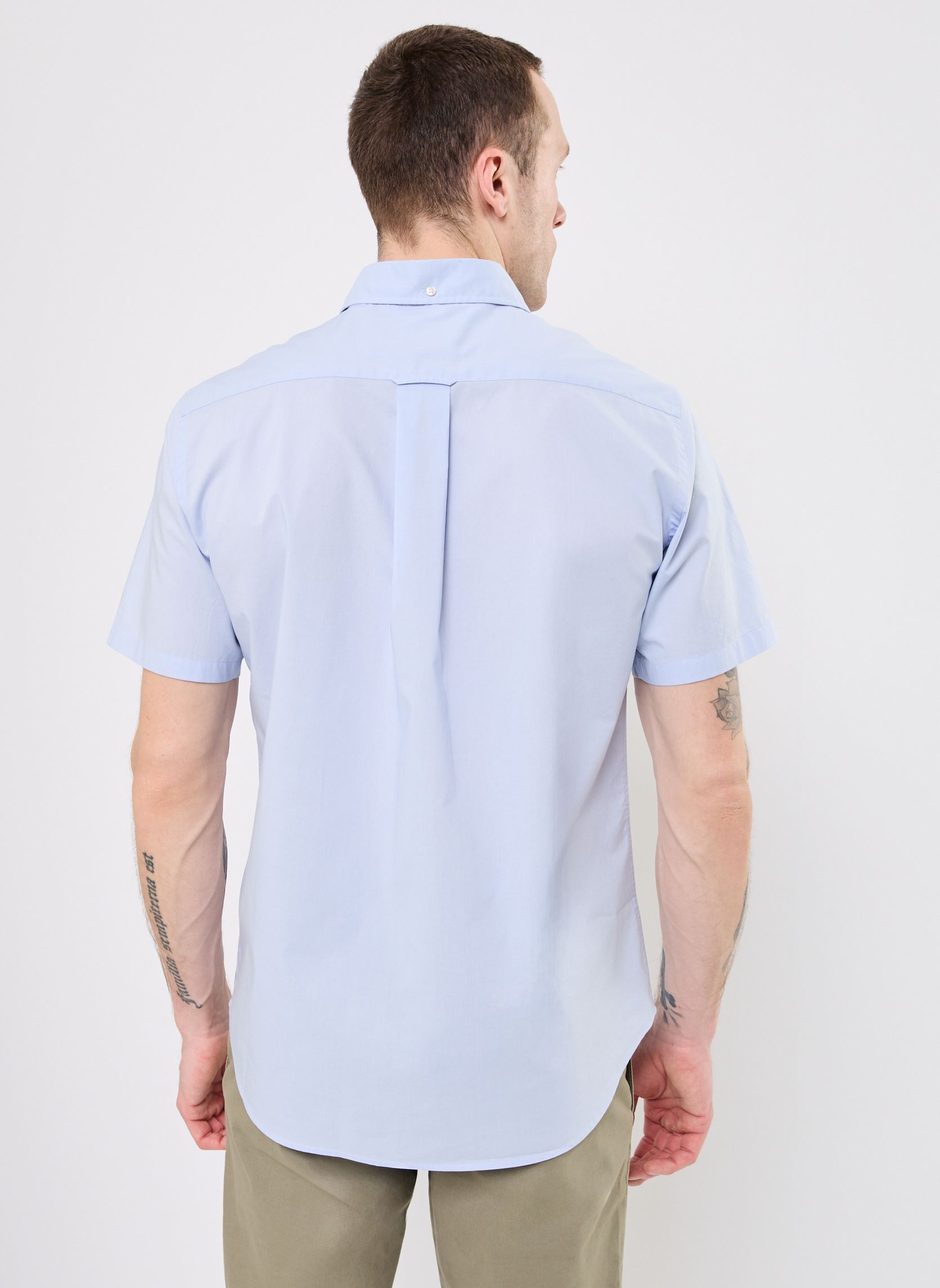 Chemises Reg Poplin Ss Shirt homme bleu GANT Chemises Reg Poplin Ss Shirt homme bleu BLEU CLAIR