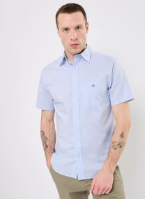 Chemises Reg Poplin Ss Shirt homme bleu