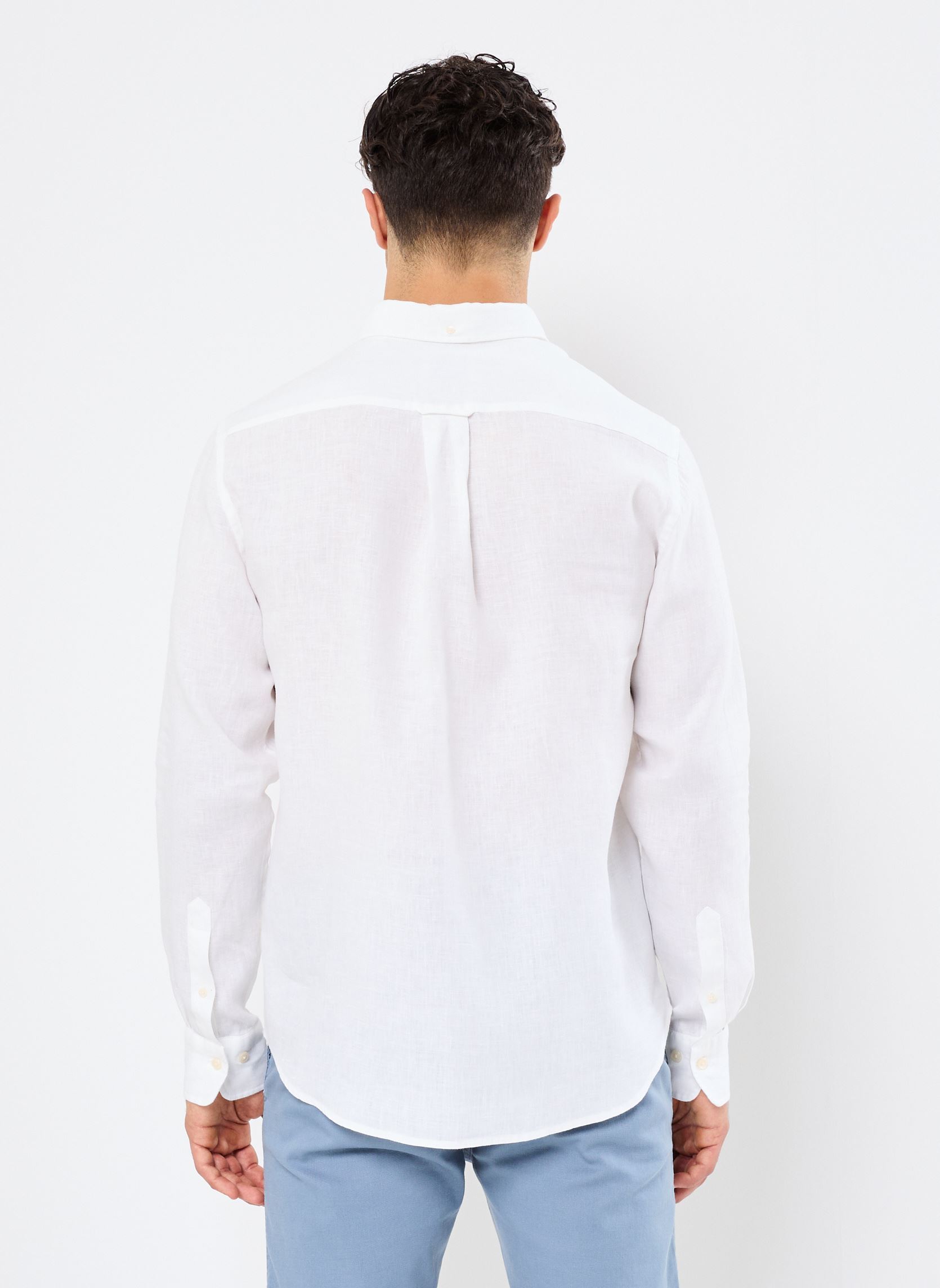 Chemises manches longues Reg Linen Shirt homme blanc GANT Chemises manches longues Reg Linen Shirt homme blanc BLANC NEW