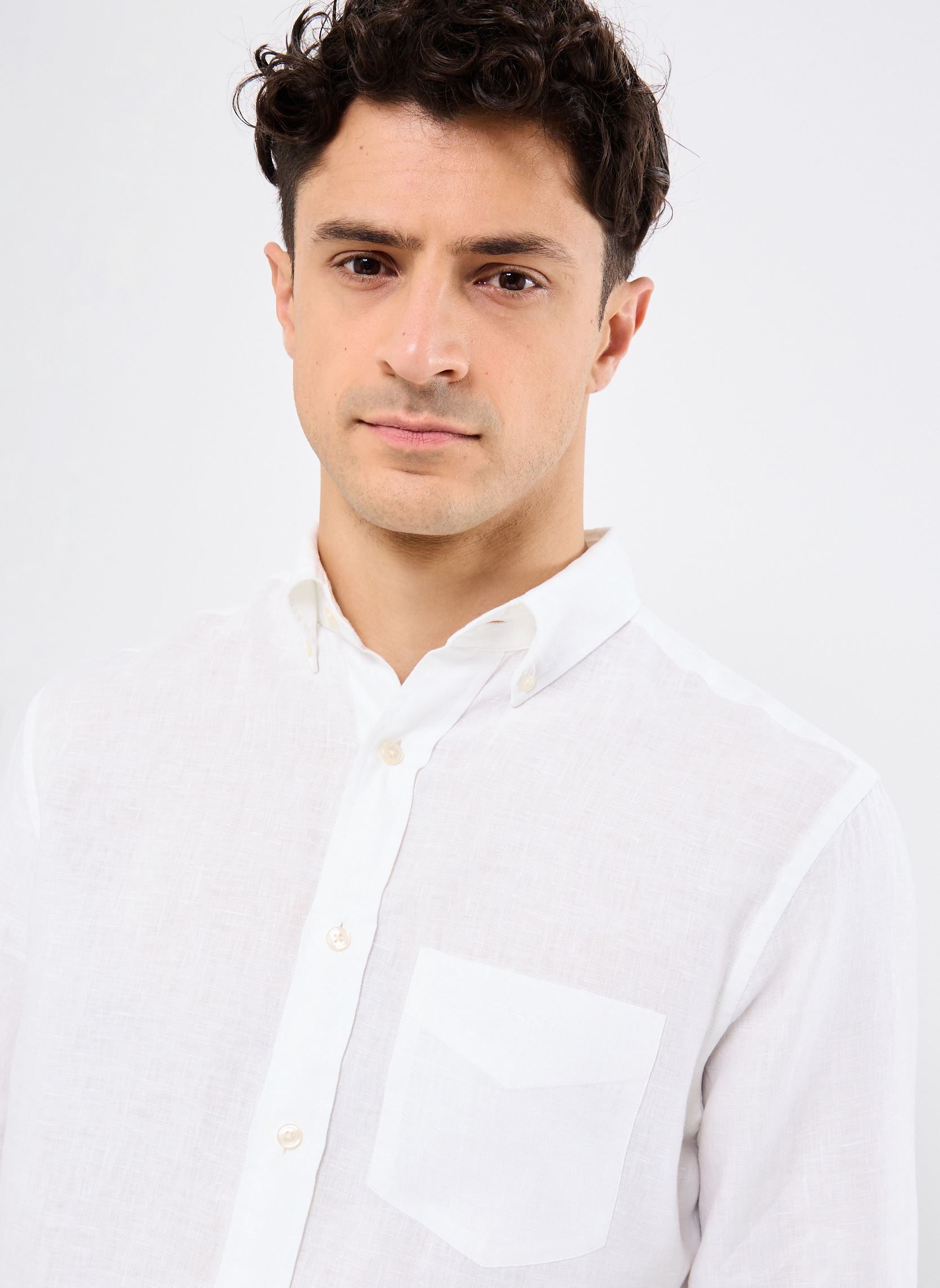 Chemises manches longues Reg Linen Shirt homme blanc GANT Chemises manches longues Reg Linen Shirt homme blanc BLANC NEW