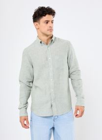 Chemises manches longues Reg Linen Shirt homme blanc