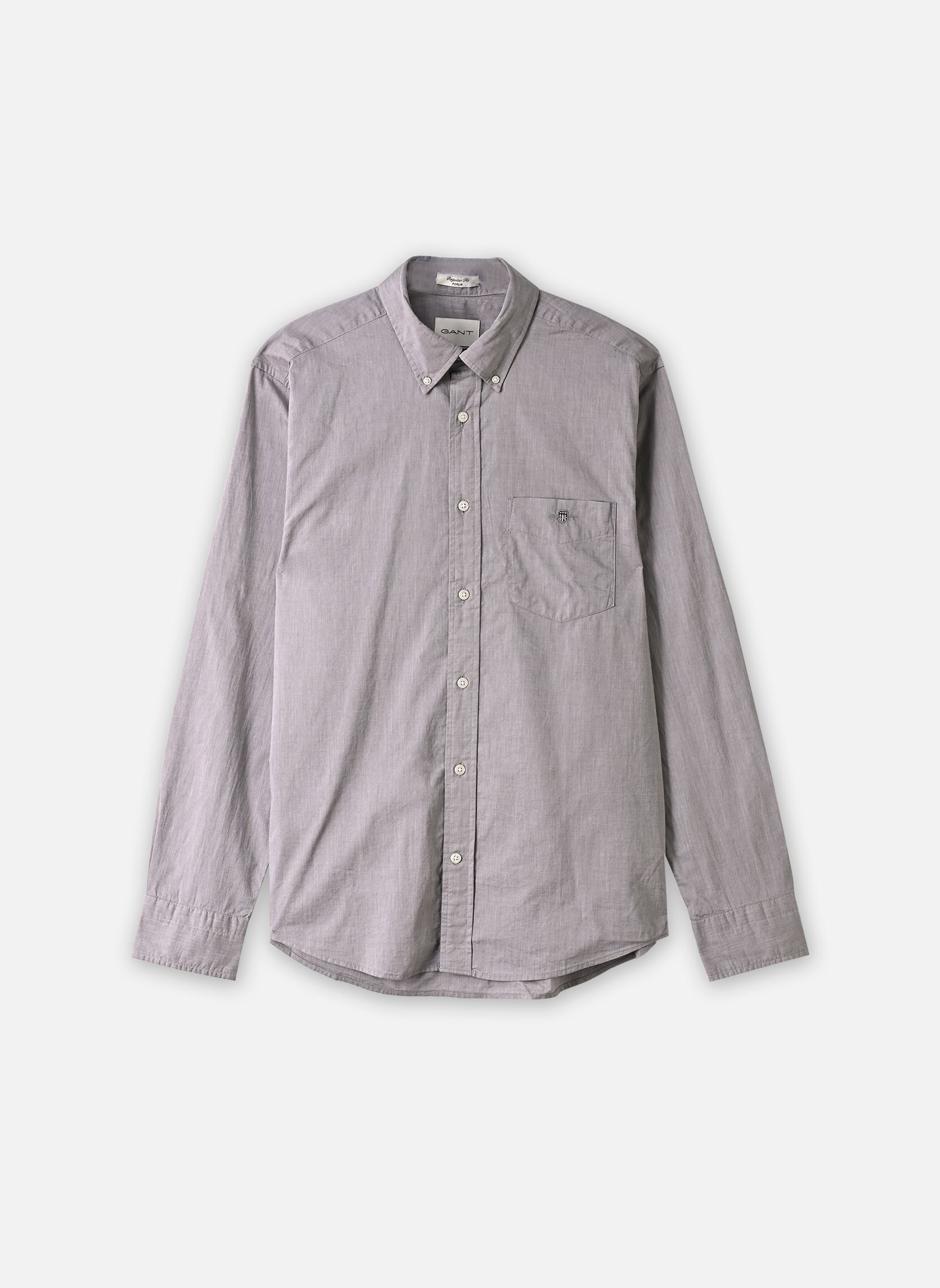 Hemden Reg Poplin Shirt heren grijs GANT Hemden Reg Poplin Shirt heren grijs FADED TAUPE