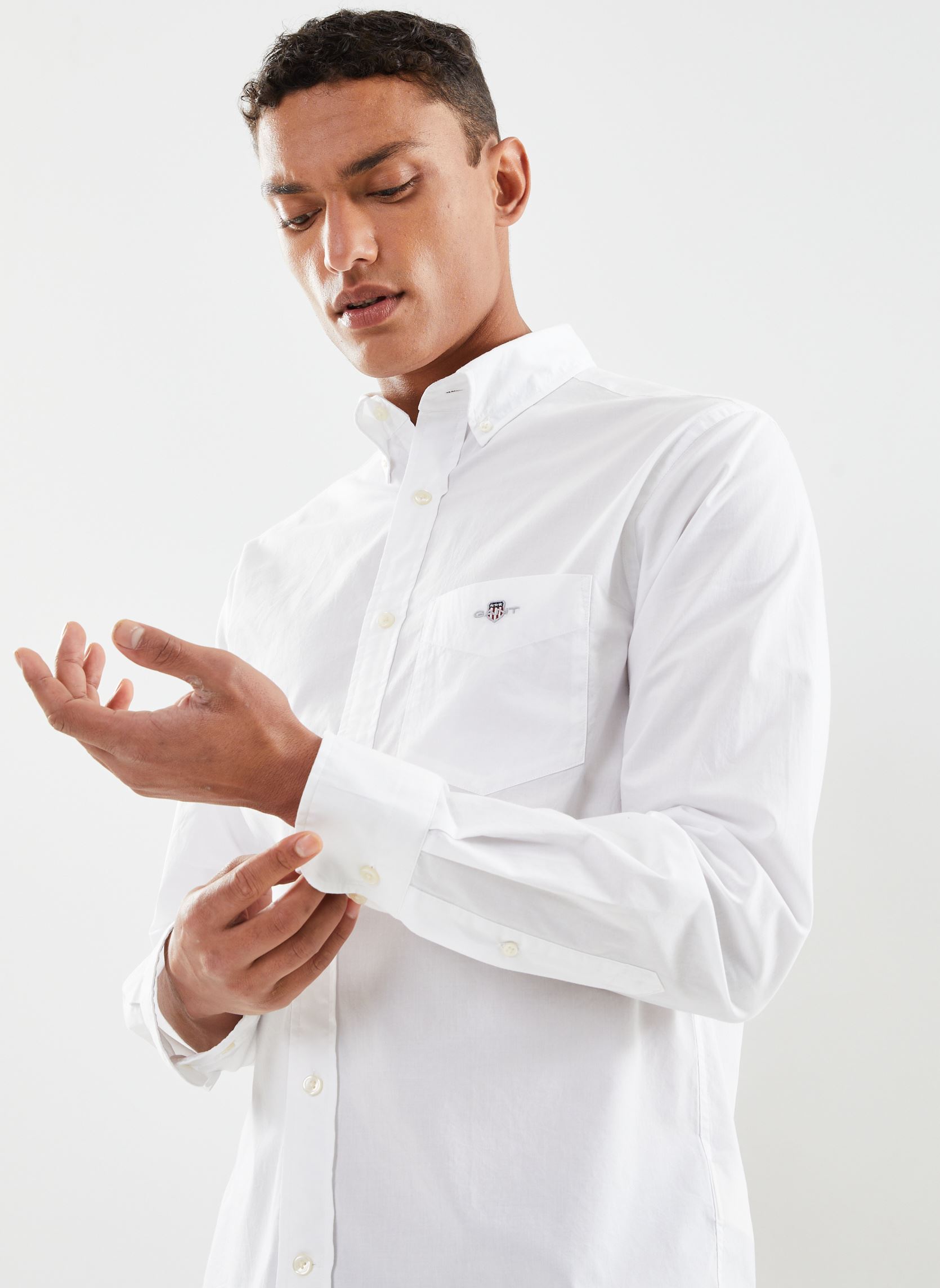 Gant Overhemden REG POPLIN SHIRT 3000100 Wit reg-fit katoen