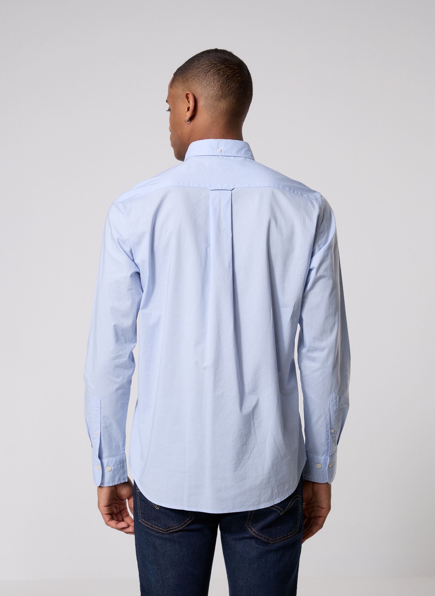 Hemden Reg Poplin Shirt heren blauw GANT Hemden Reg Poplin Shirt heren blauw BLEU CLAIR