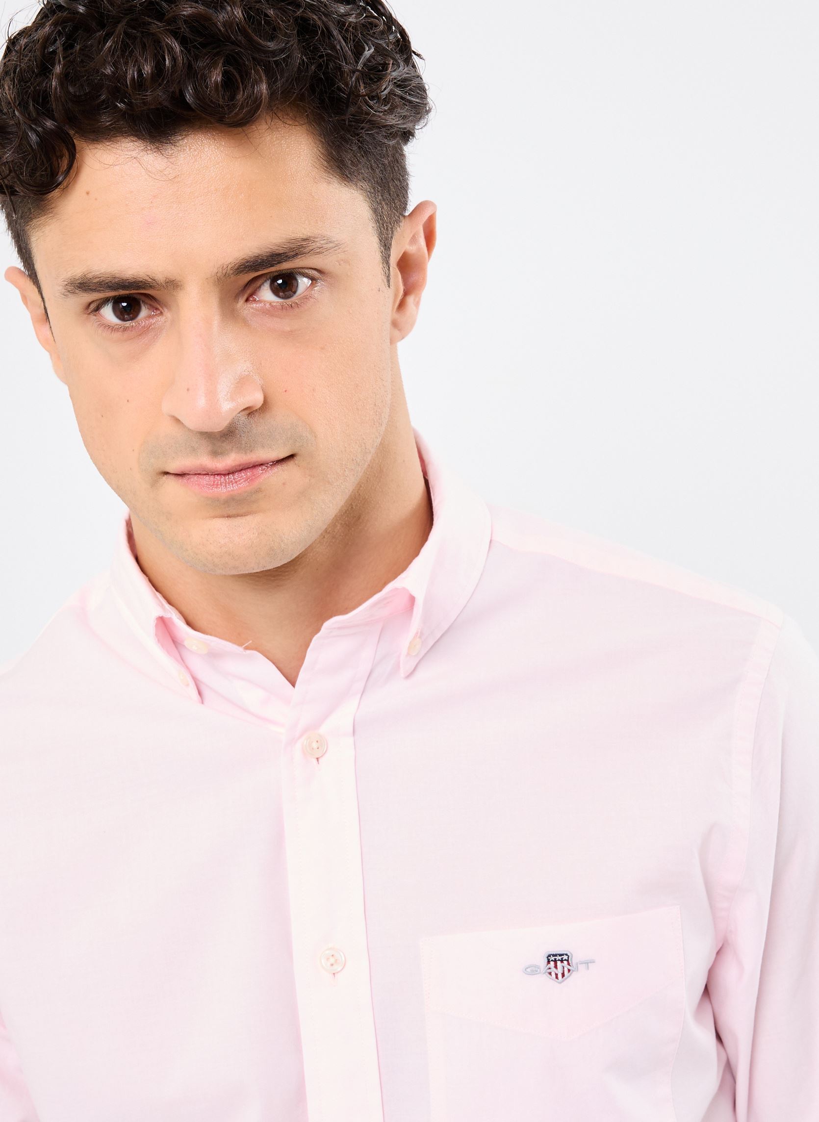 Chemises Reg Poplin Shirt homme rose GANT Chemises Reg Poplin Shirt homme rose ROSE PALE