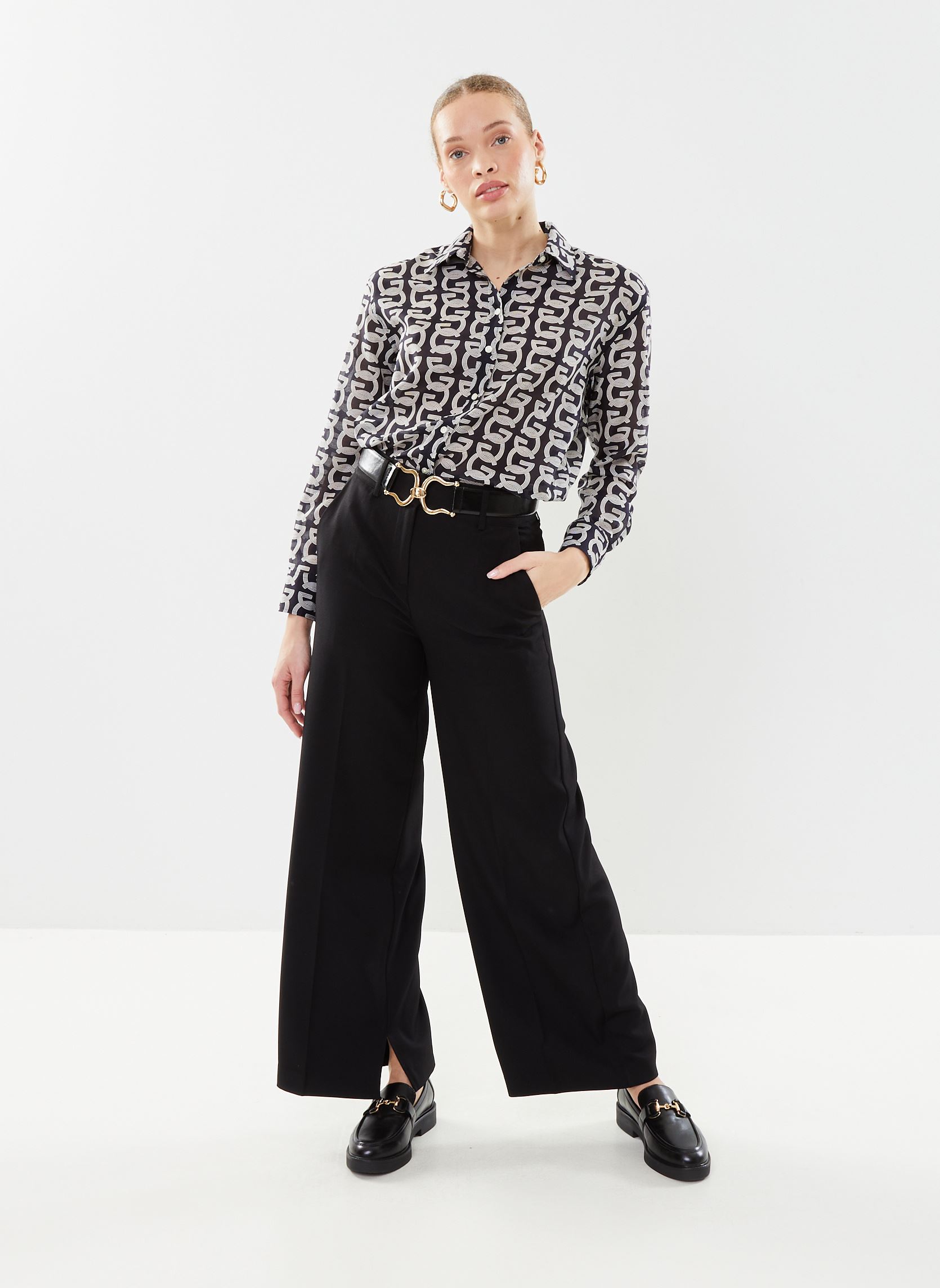 Chemises manches longues Rel G Pattern Cot Silk Shirt femme bleu GANT Chemises manches longues Rel G Pattern Cot Silk Shirt femme bleu BLEU NUIT