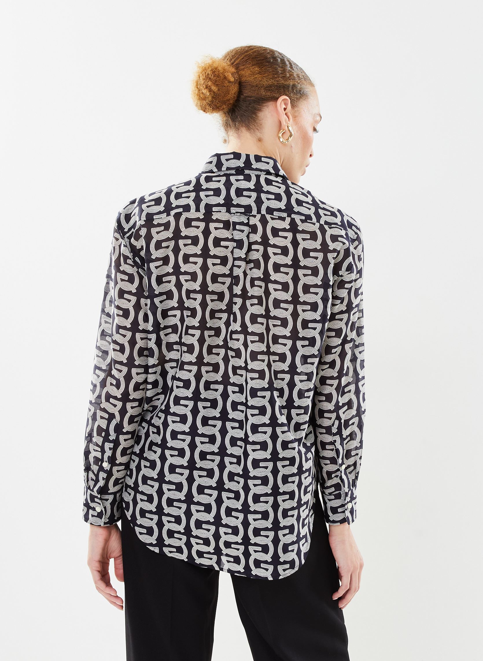 Chemises manches longues Rel G Pattern Cot Silk Shirt femme bleu GANT Chemises manches longues Rel G Pattern Cot Silk Shirt femme bleu BLEU NUIT