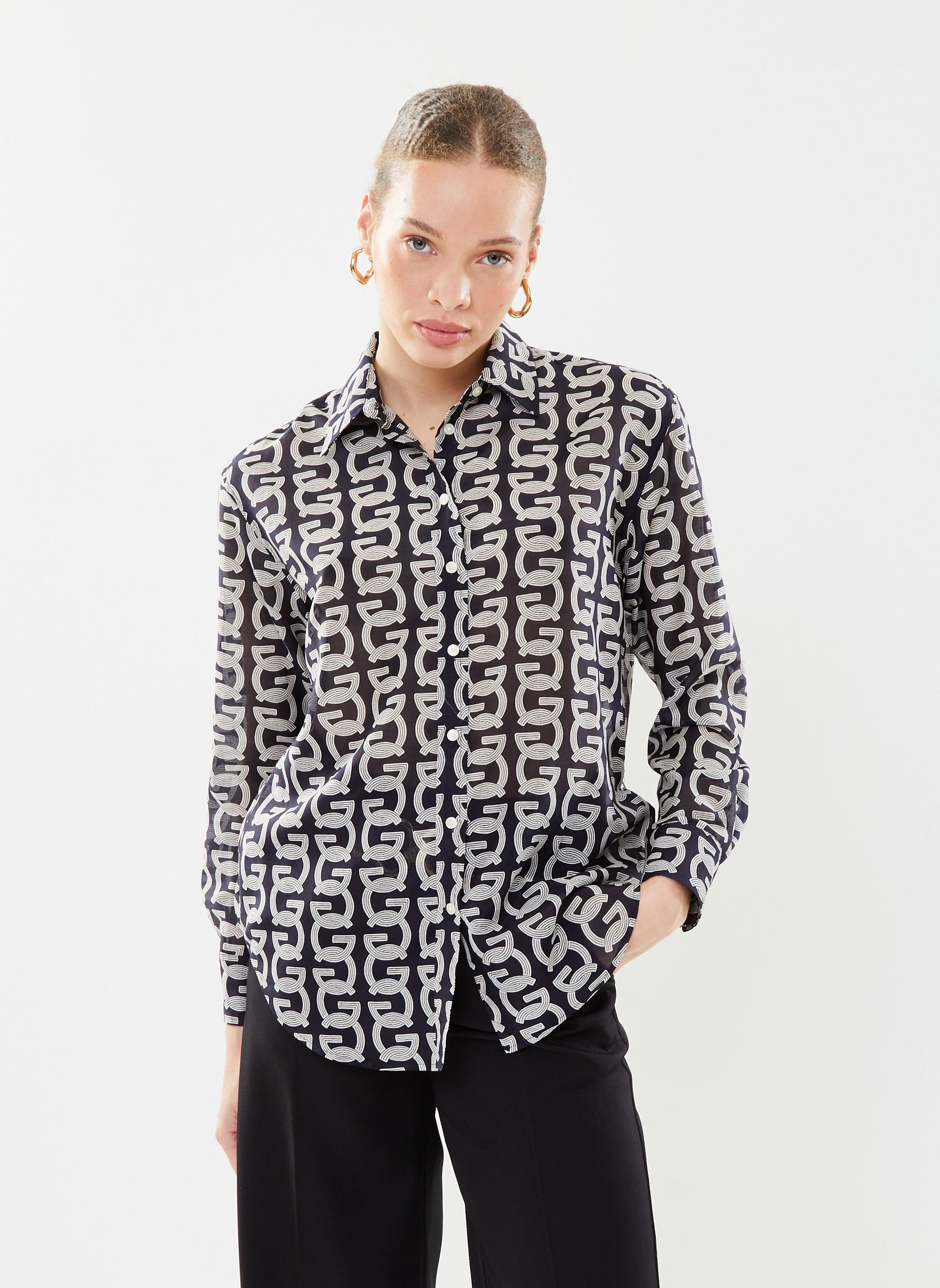 Vêtements GANT Rel G Pattern Cot Silk Shirt pour Accessoires