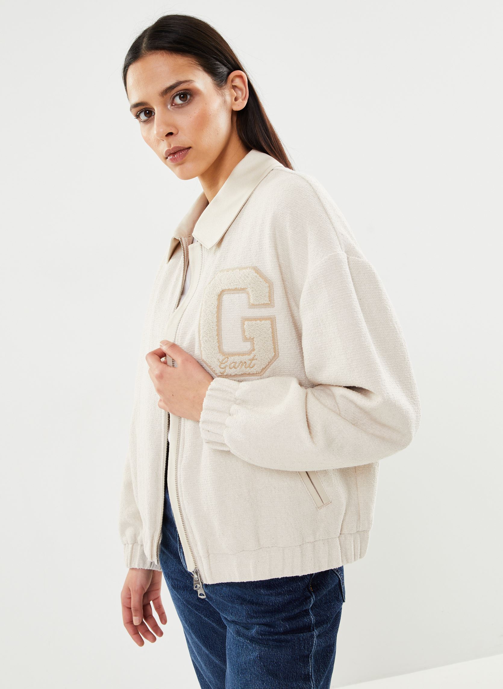 Vêtements GANT Textured Varsity Jacket pour Accessoires