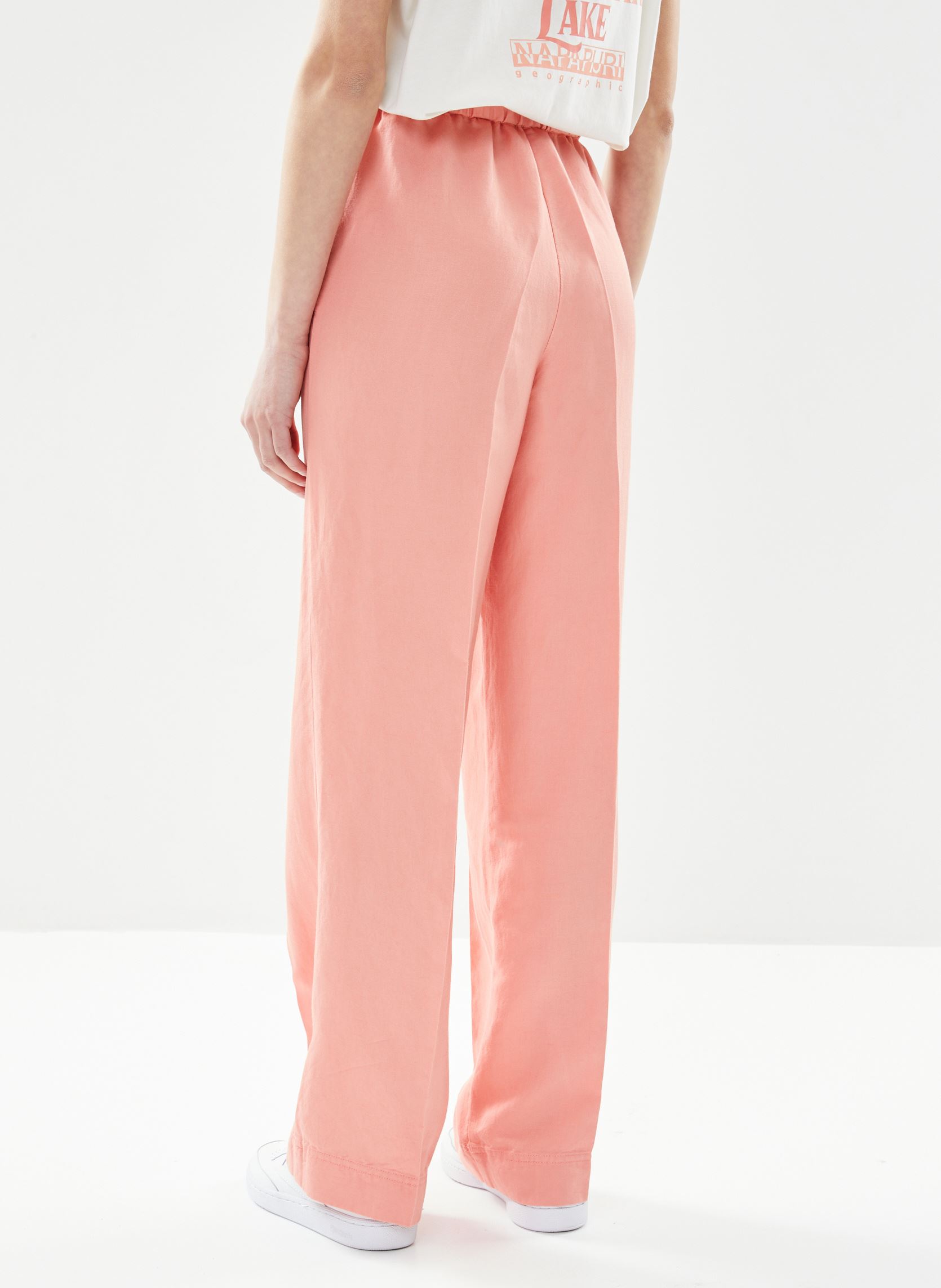 Pantalons larges Rel Linen Blend Pull On Pants femme rose GANT Pantalons larges Rel Linen Blend Pull On Pants femme rose FRAMBOISE SAUVAGE