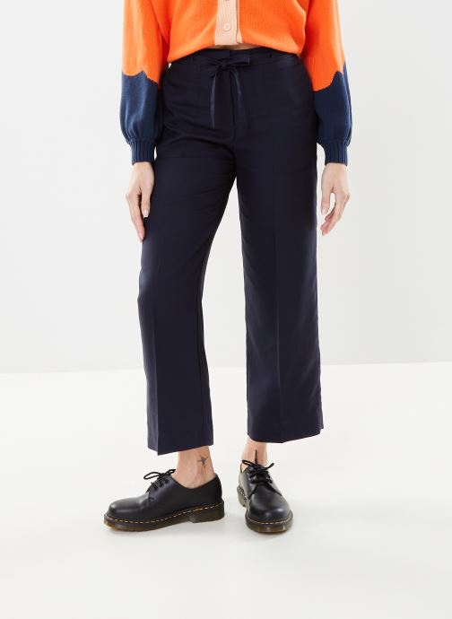 GANT Wijde broeken Rel Tie Waist Pants dames blauw
