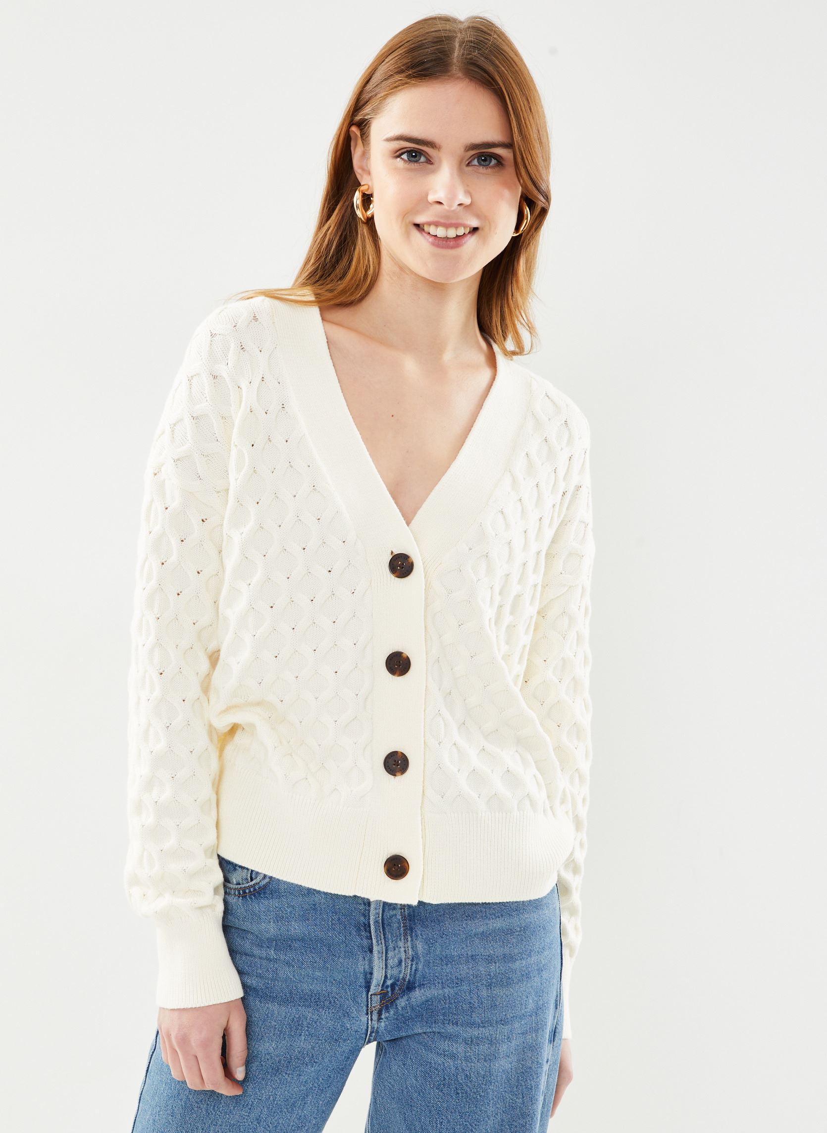 Vêtements GANT Textured Knit Cardigan pour Accessoires - vue 1