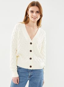 Gilets Textured Knit Cardigan femme blanc GANT Gilets Textured Knit Cardigan femme blanc CREME