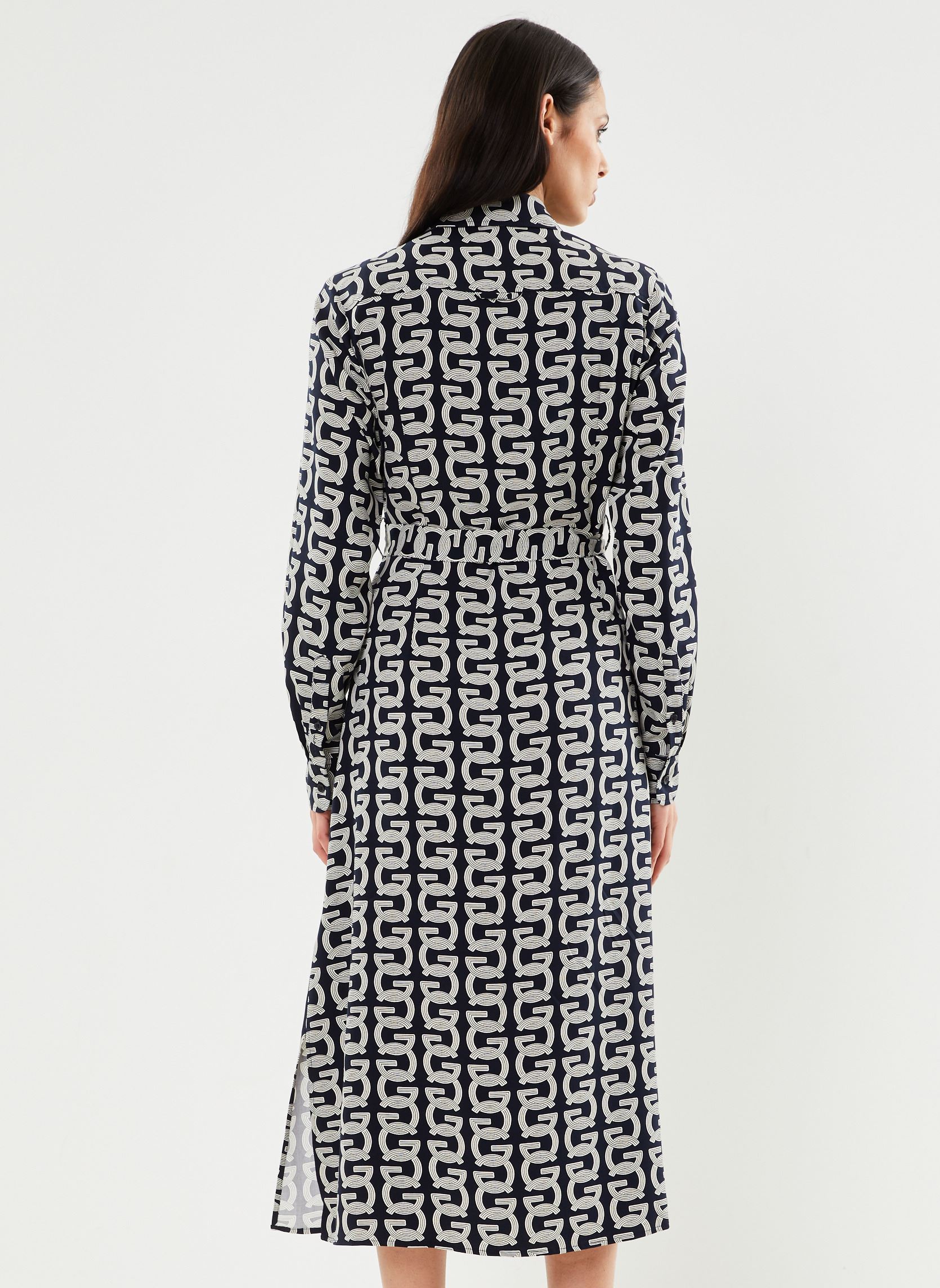 Robes longues Slim G Pattern Shirt Dress femme bleu GANT Robes longues Slim G Pattern Shirt Dress femme bleu BLEU NUIT