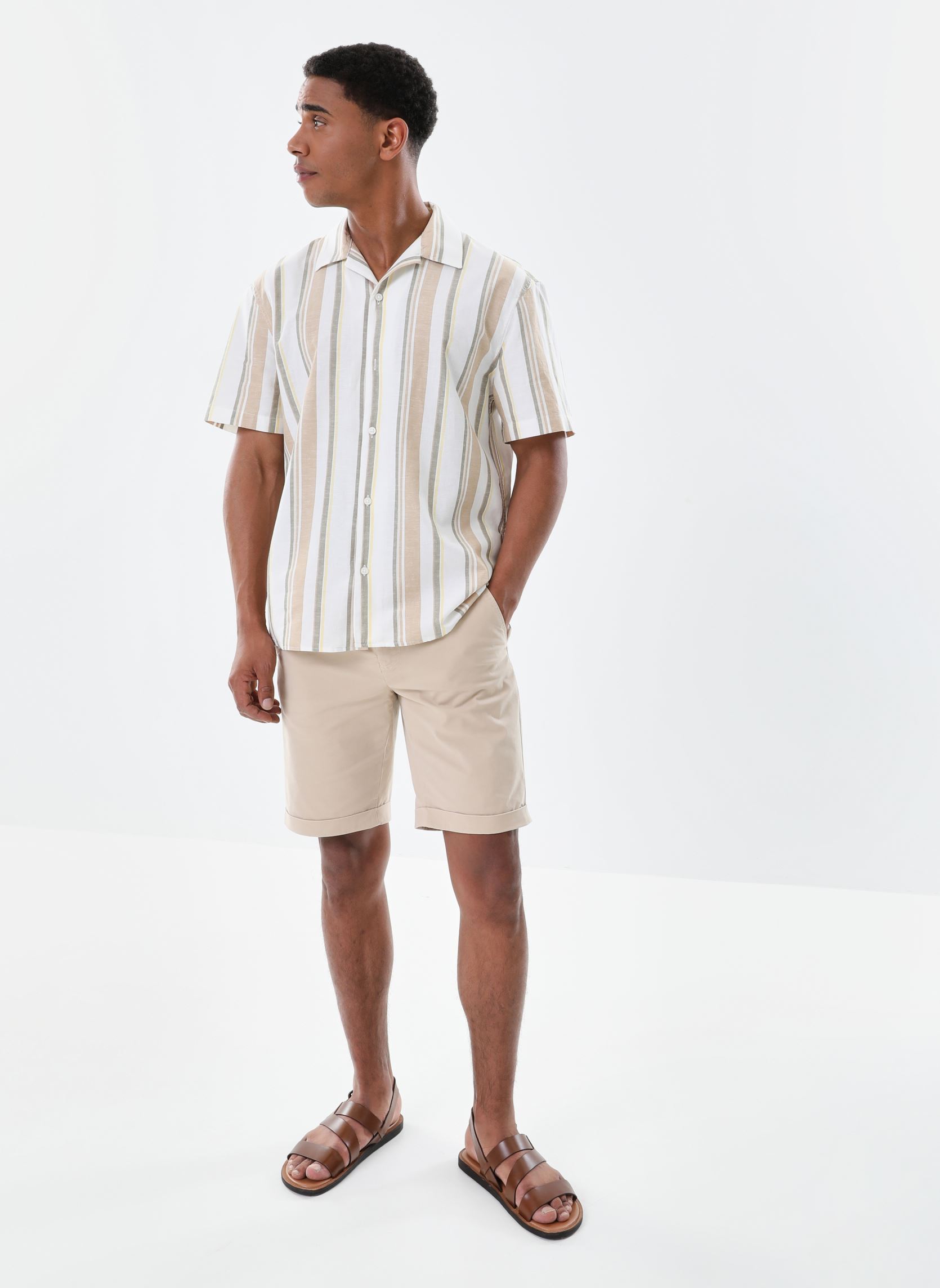 Bermuda's Reg Sunfaded Shorts heren beige GANT Bermuda's Reg Sunfaded Shorts heren beige GRIS CLAIR